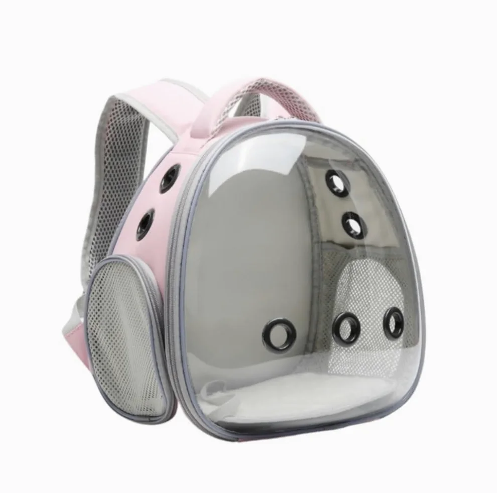 Transportin Gato Perro Mochila Portátil De Viaje para Animales Pequeños, Bolsa para Mascotas Hámster, Portador De Conejillo De Indias, Mochila para Pájaros Transportin Gato para Coche(B)