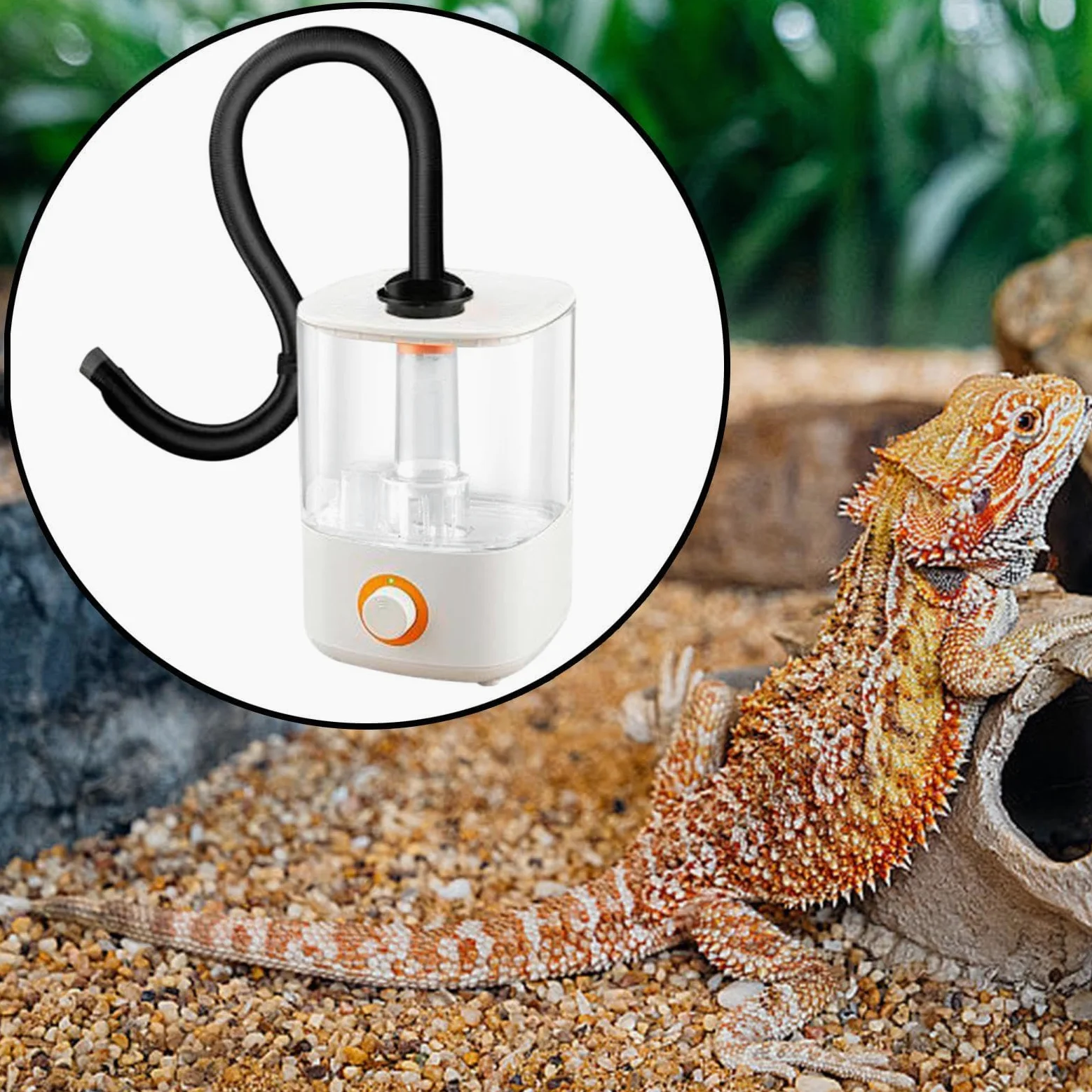 Reptile Humidificador con Capacidad de Niebla Ajustable Depósito Grande Extensible Y Función de Apagado Automático Adecuado para Anfibios Rep