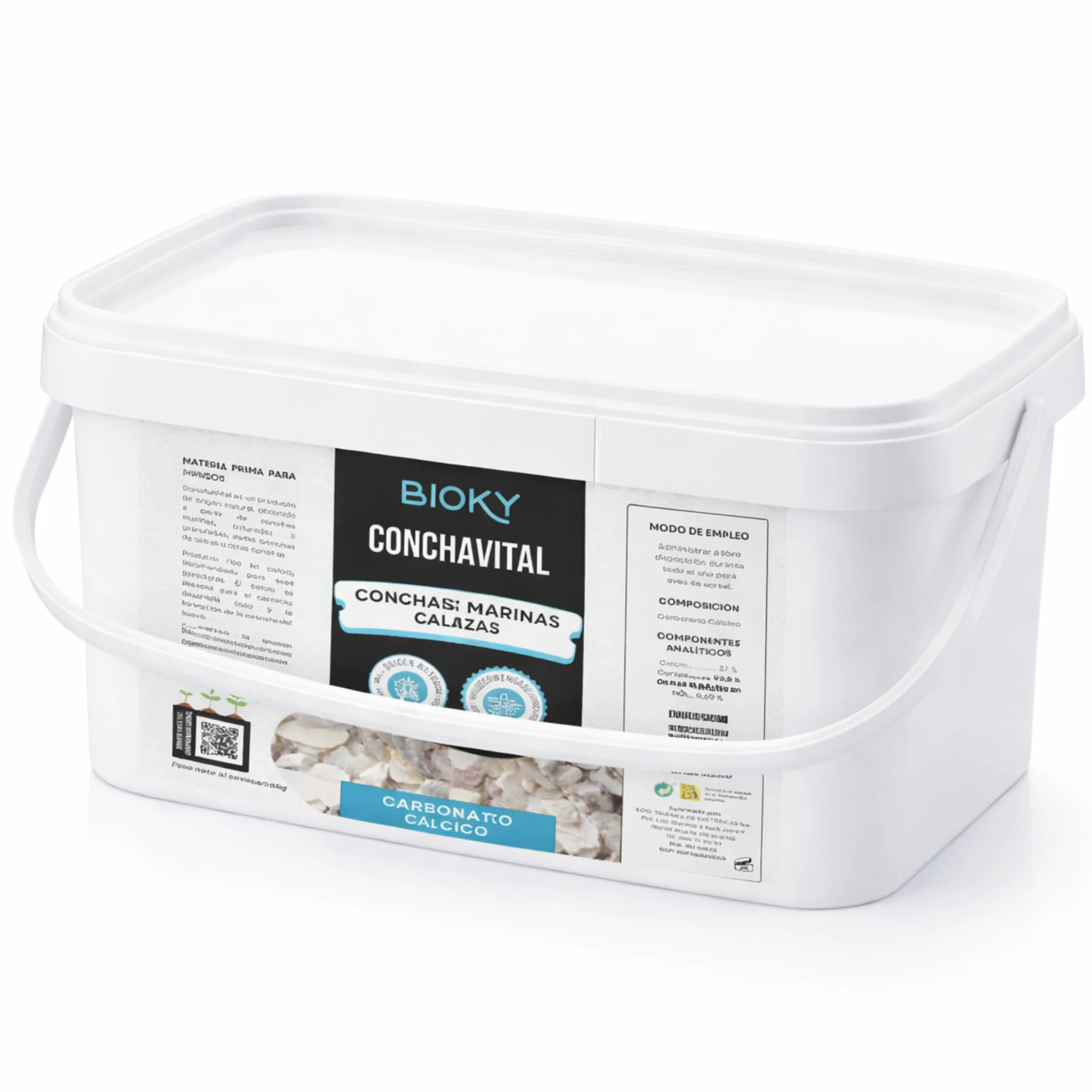 ConchaVital 6kg - Calcio para Gallinas Ponedoras y Otras Aves - Conchilla de Ostra - Pienso +12 Minerales - Mejora Calidad del Huevo, Corrige Carencias Nutricionales y Mejora Productividad