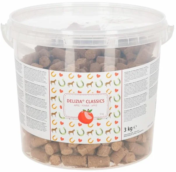 Delizia Dados de recompensa Classic, alimento para Caballos, suplemento, 3 kg/Cubo, Manzana, Caballos, minerales, vitaminas