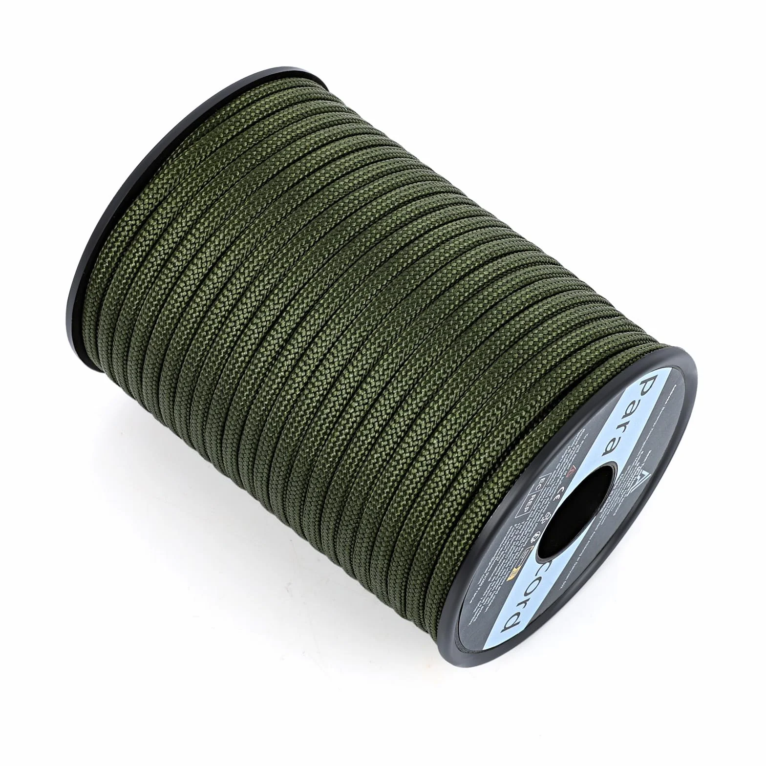 Cuerda Paracord 4mm 30M Bobina de Nylon para Bricolaje, Manualidades, Camping, Verde Militar