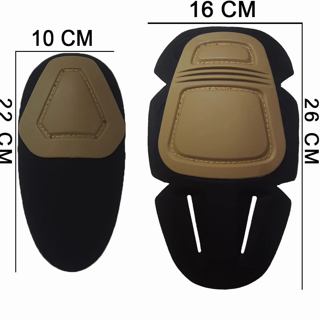 Rodilleras Tácticas G3 para Airsoft Combate Militar, Caqui