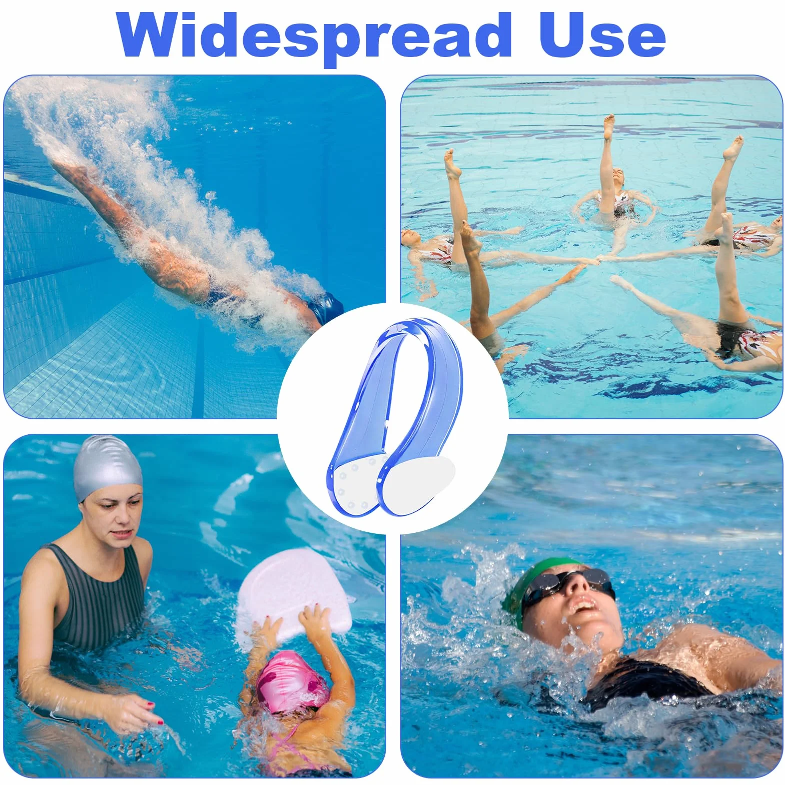 Pinzas de Nariz para Natación Adulto Antideslizante Cómoda Juego Multicolor