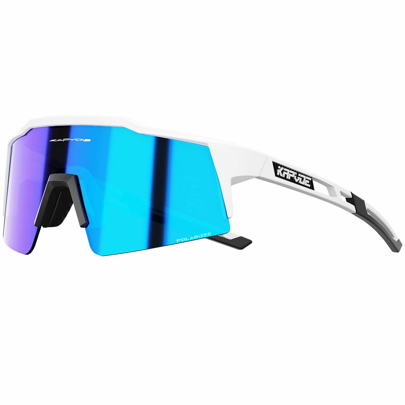 KAPVOE Gafas de Ciclismo Polarizadas TR90 K9023 con 4 Lentes Intercambiables