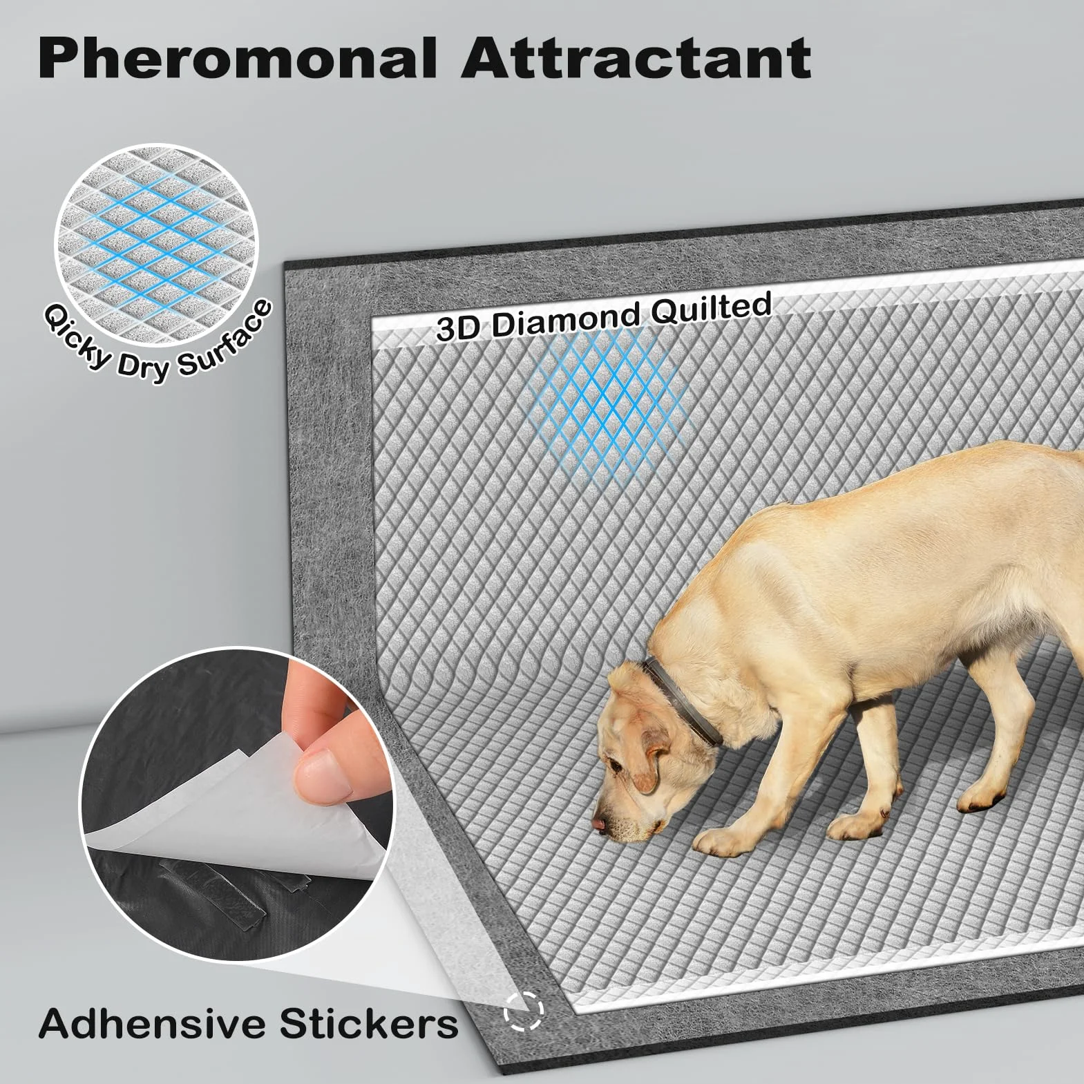 MIZOK Almohadillas de carbono para orina de perro de 71 x 86 cm, 40 unidades