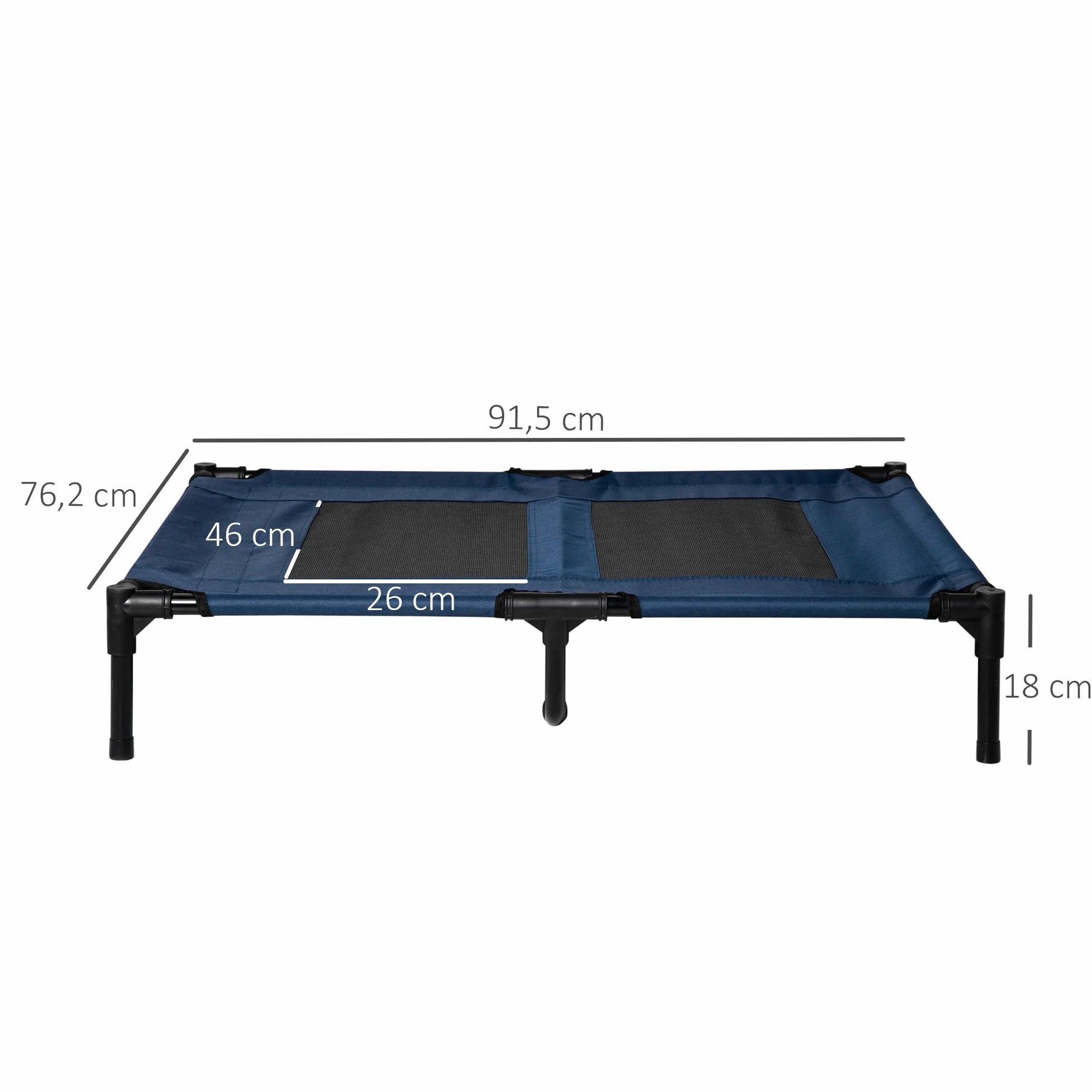 PawHut Cama para Mascotas Perros Gatos Desmontable Portatil Camping al Aire Libre Resistente al Agua