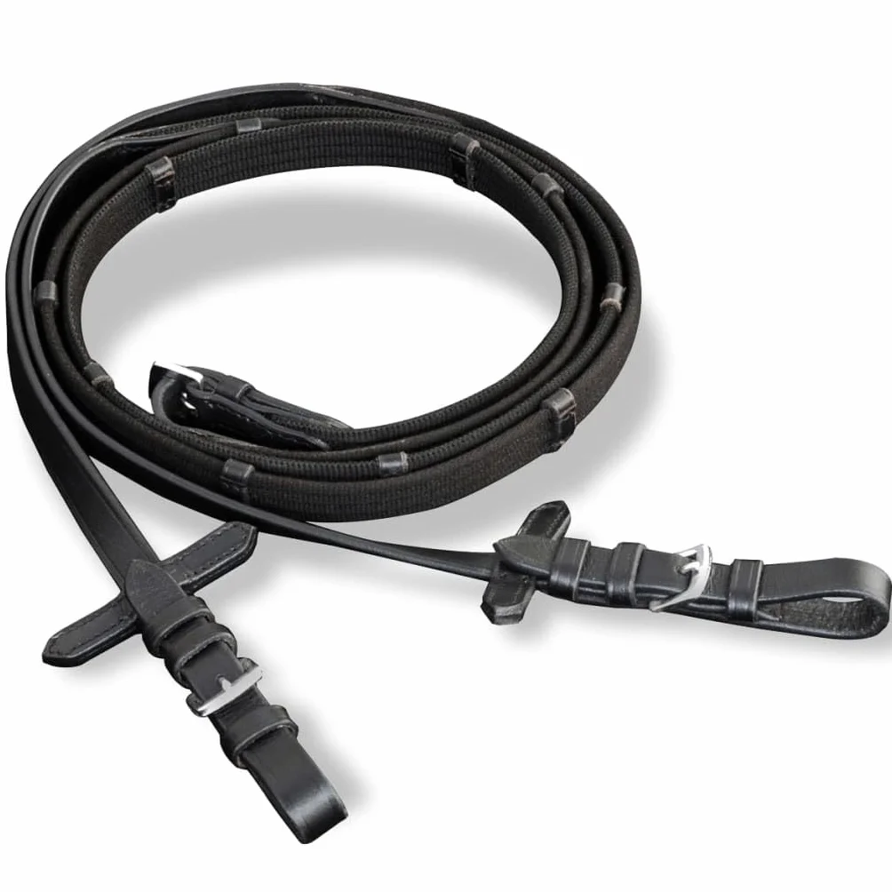 Trense - Brida de piel de búfalo acolchada con cabestro para equitación, ideal para entrenamiento de doma y saltos, color negro