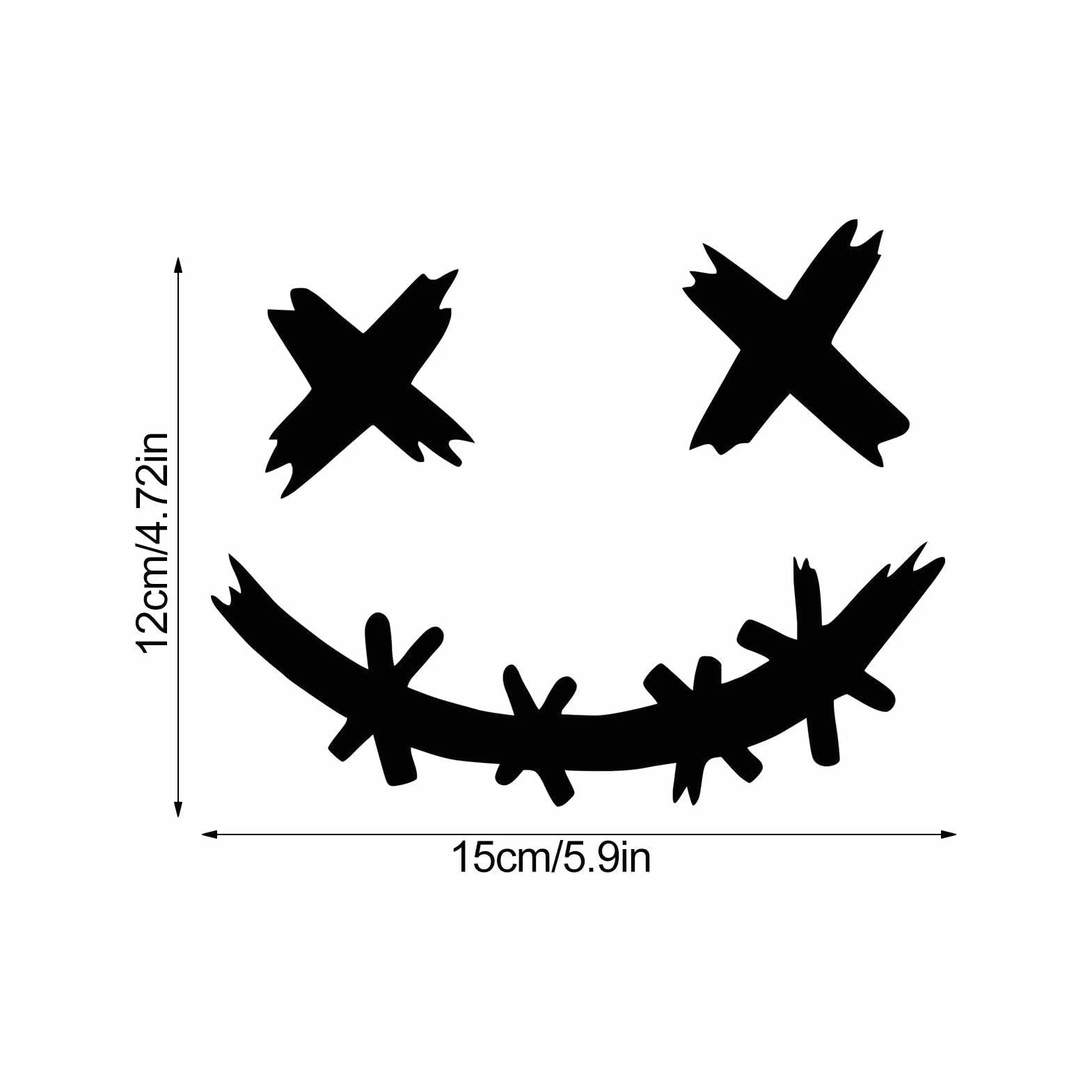 Pegatinas Impermeables Decorativas con Cara Sonriente para Autos, Coches y Bicicletas