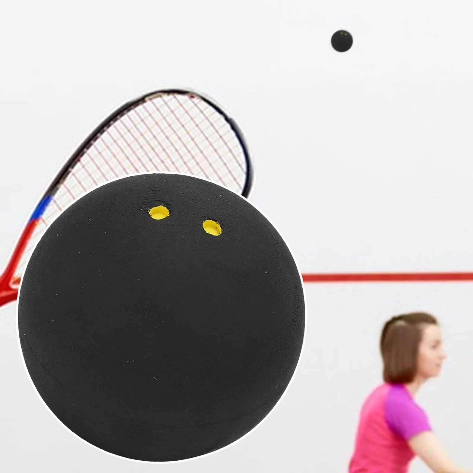 Pelotas de squash doble punto amarillo 38 mm competición velocidad lenta