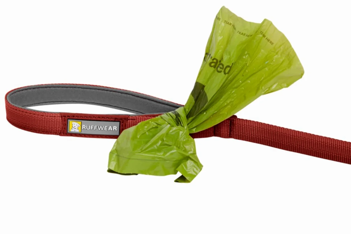 RUFFWEAR Correa de Perro, Front Range Leas, Ligera y Duradera, 1,5 m con manija Acolchada y Clip Crux Giratorio Seguro, Correa Tubelok compacta y aerodinámica, Red Clay