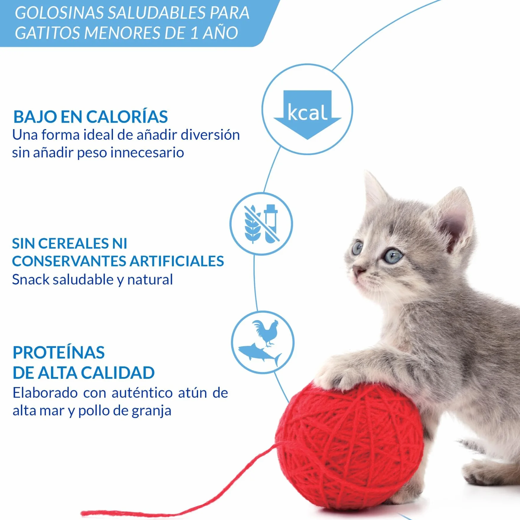 INABA Churu Kitten Gatos - Recetas Saludables de Atún y Pollo - Snack para Cachorros Menores de 12 Meses - Alimento con Omega 3 y 6 - Sin Conservantes ni Colorantes - 280g (20 Tubos x 14g)