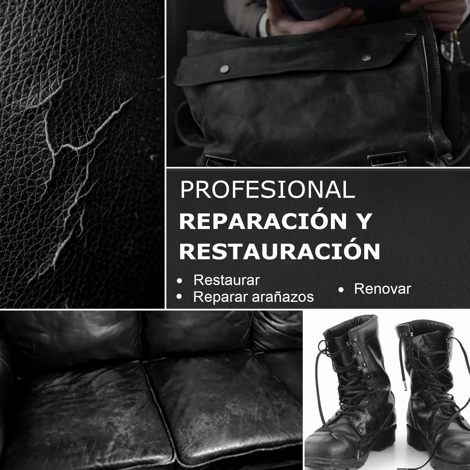 SEISSO Juego de Reparación de Cuero, 200 g, Crema de Reparación de Cuero, Restaurador de Cuero, para Cinturones, Zapatos, Asientos de Coche, Sofás (Negro)