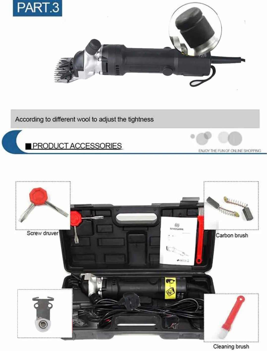 Vinteky 690W Esquiladora Ovejas, Máquina de Esquilar Eléctrica para Ovejas