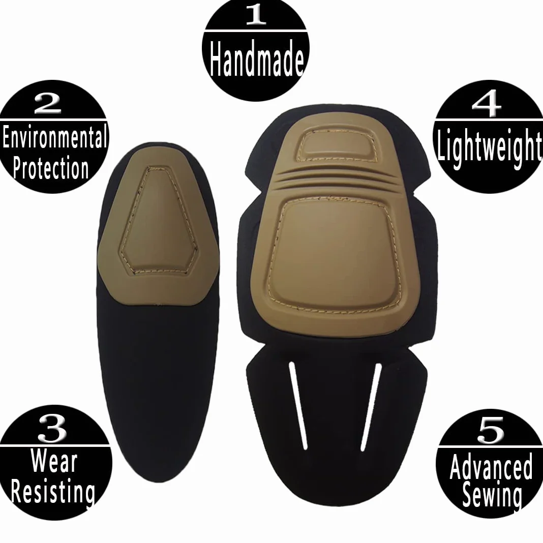 Rodilleras Tácticas G3 para Airsoft Combate Militar, Caqui