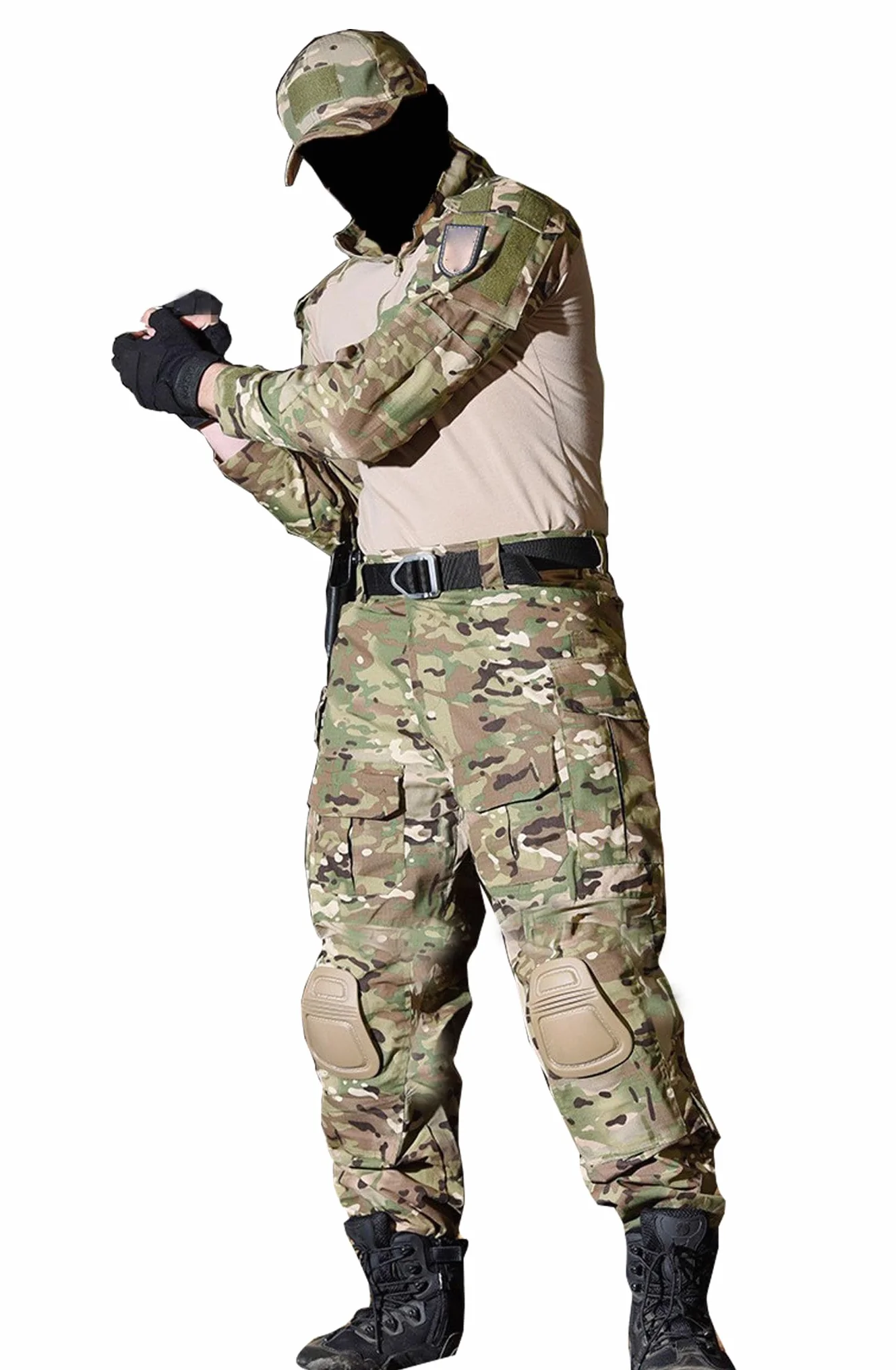 Traje Táctico Airsoft Pantalones Camisas Paintball Uniforme Camuflaje Militar Manga Larga Ripstop BDU