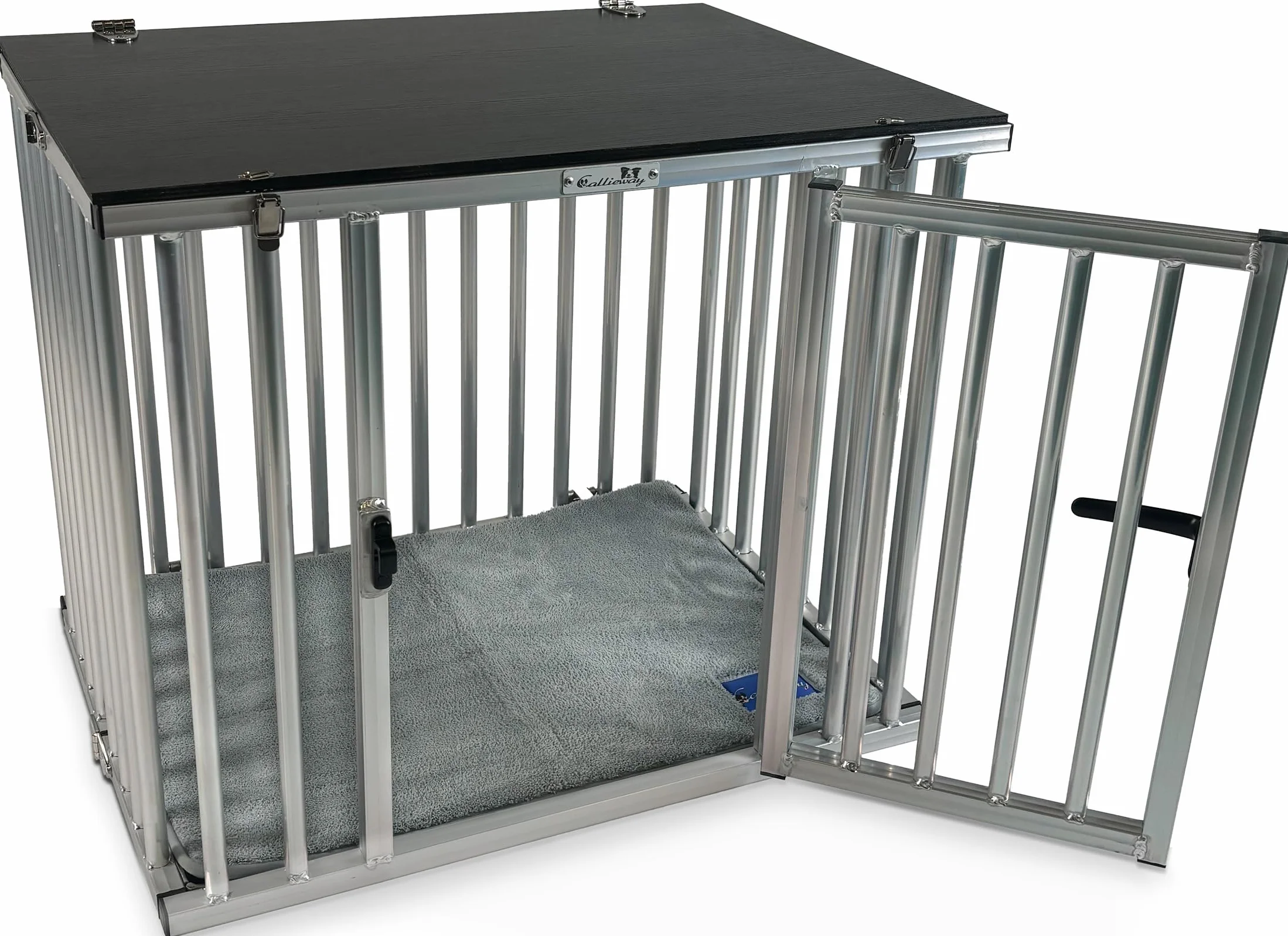 Callieway Dogbox de aluminio plegable/plegable para perros/jaula de transporte plegable (XL)
