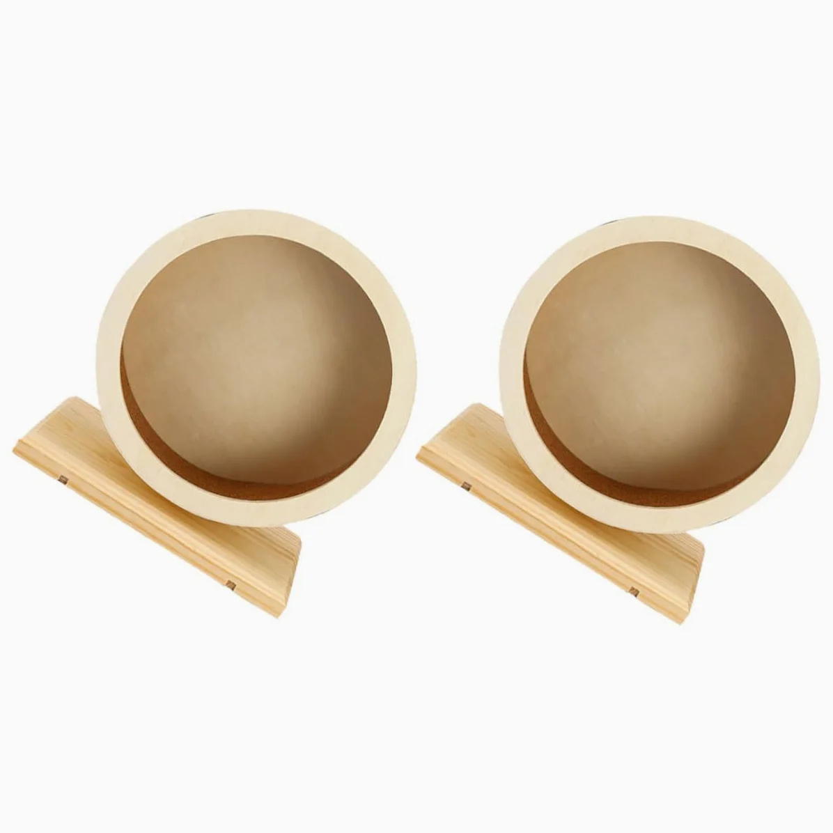 2piezas Ruedas Silenciosas De Ejercicio para Hámster De Madera con Corcho Juguete De Rueda para Hámsteres Petauros del Azúcar y Jerbos