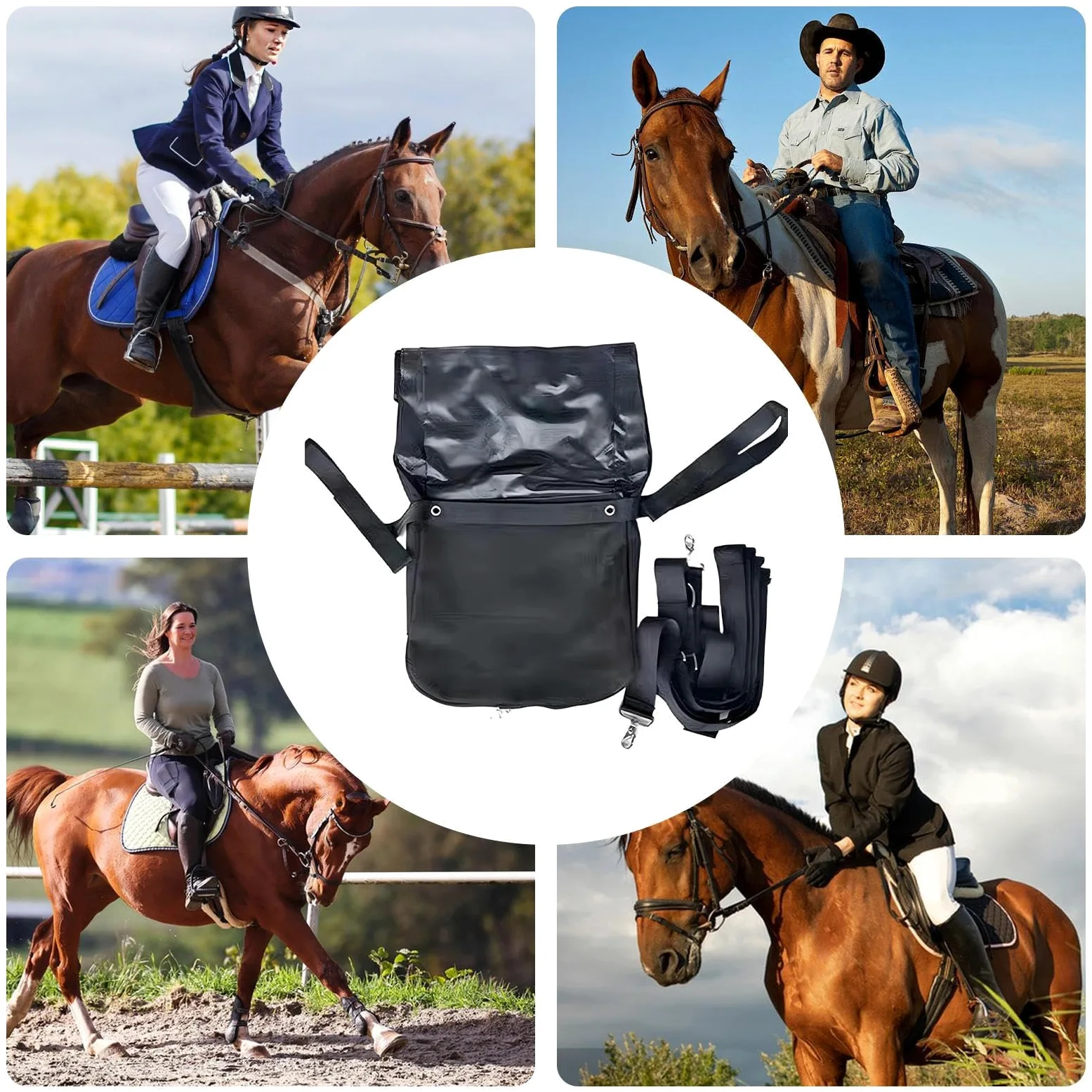 Bolsas de cola para caballos, mango ergonómico, colección impermeable, almacenamiento de excrementos equinos de granja en pista de carreras, para parque calle, interior, exterior, vehículo, transporte