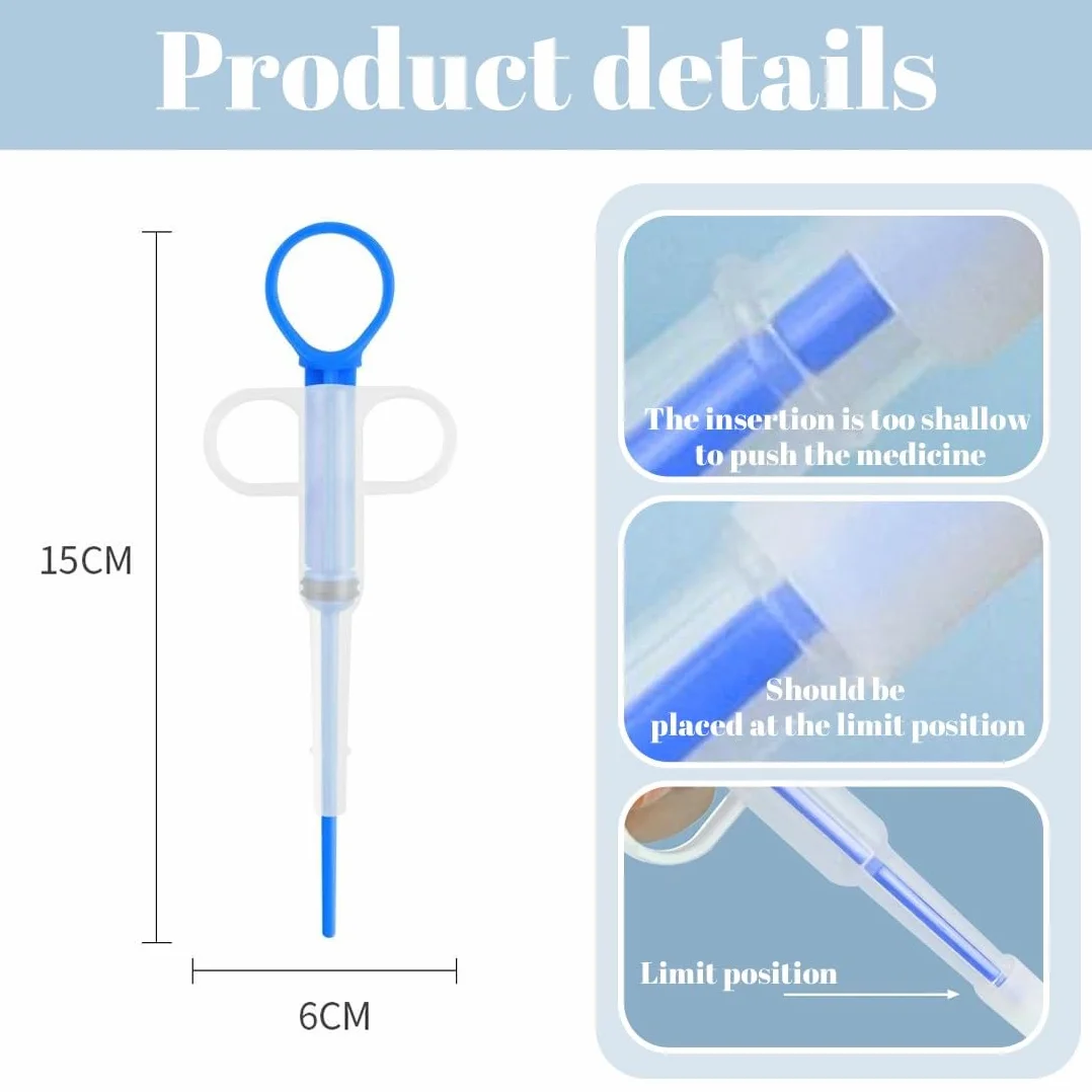 2 Pcs Feeder Medicine Syringes Gato, Alimentador De Tabletas Para Mascotas, Medicine Dispenser Pill Para Pets, Medicamento,Silicone Syringe Para Pets, With Soft Tip, Para Small Pets Dogs Cats