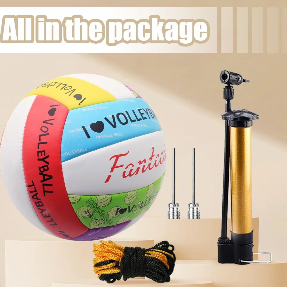 Voleibol Tamaño 5 Impermeable Suave Pelota de Playa con Bomba