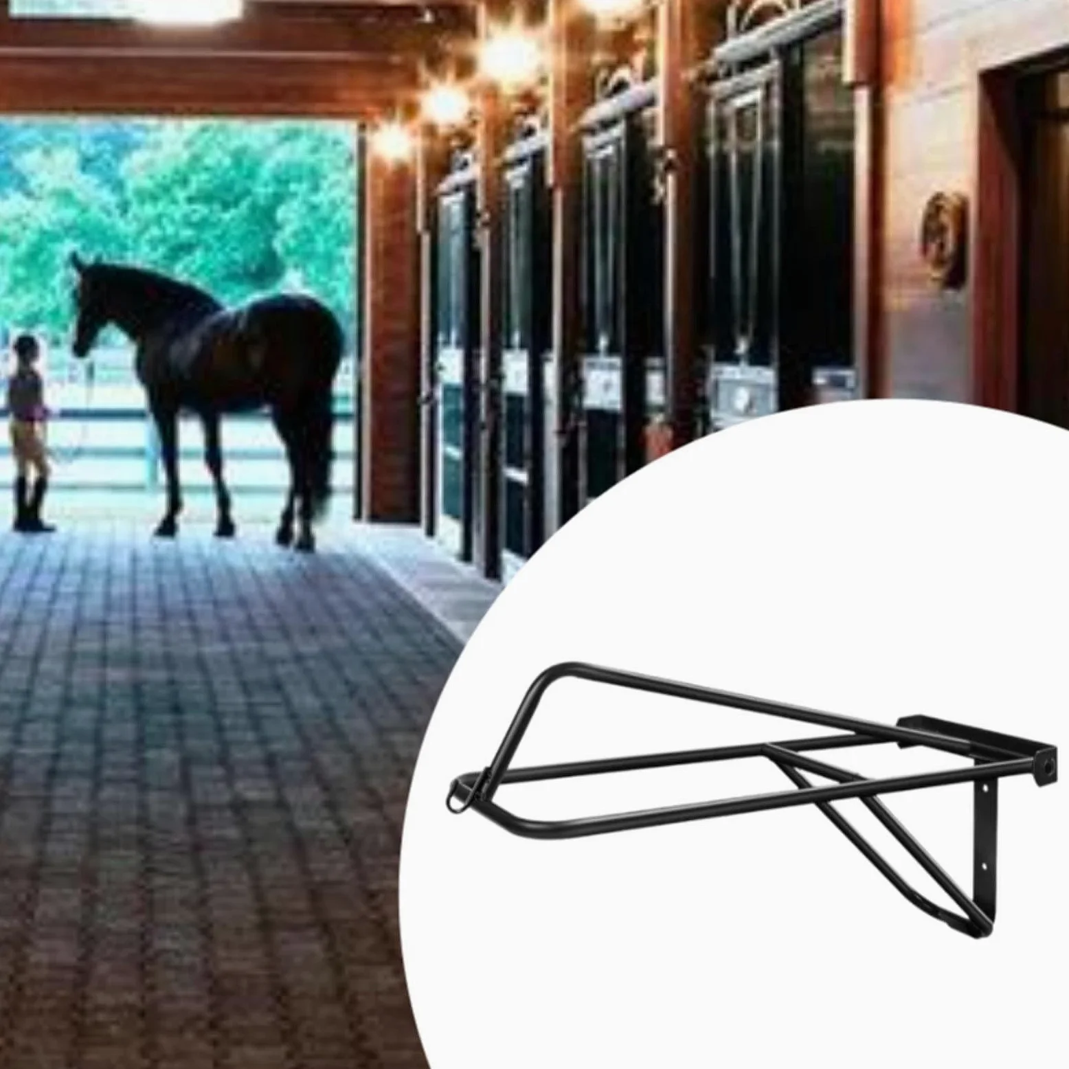 B Baosity Soporte Plegable para Silla de Montar, Soporte para Almohadilla de Silla de Montar, Soporte para Silla de Montar, Aparejos, Almohadilla Y Acces