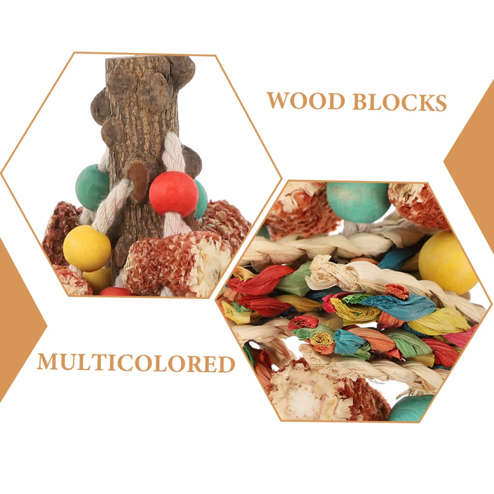 minkissy Juguete masticable para loro, juguete para masticar pájaros, juguete para pájaros pequeños, juguete interesante para cacatúas, juguete de loro para pájaros grandes, juguete de jaula de