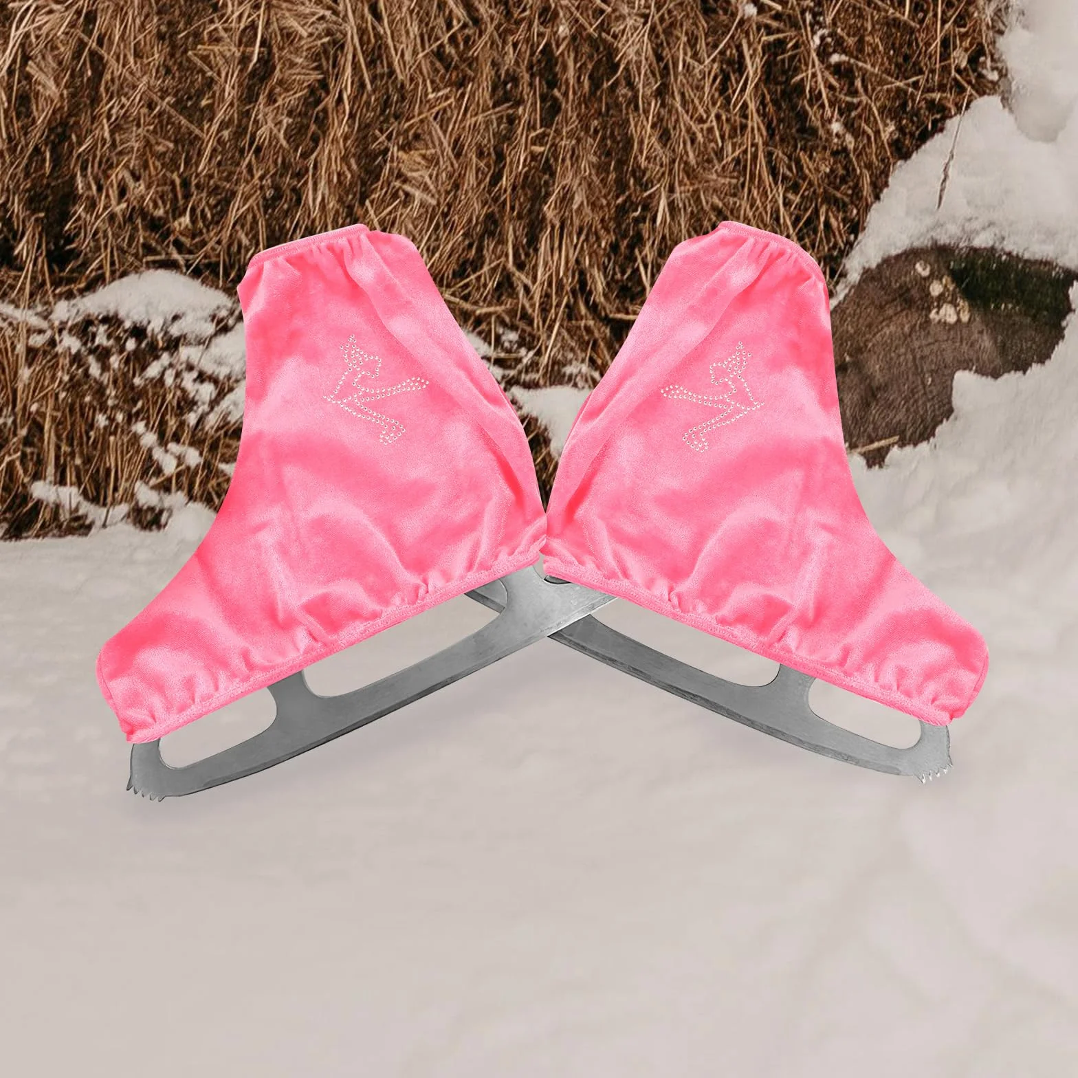 Fundas para Patines de Hielo Cubiertas Protectoras Rosa Poliéster