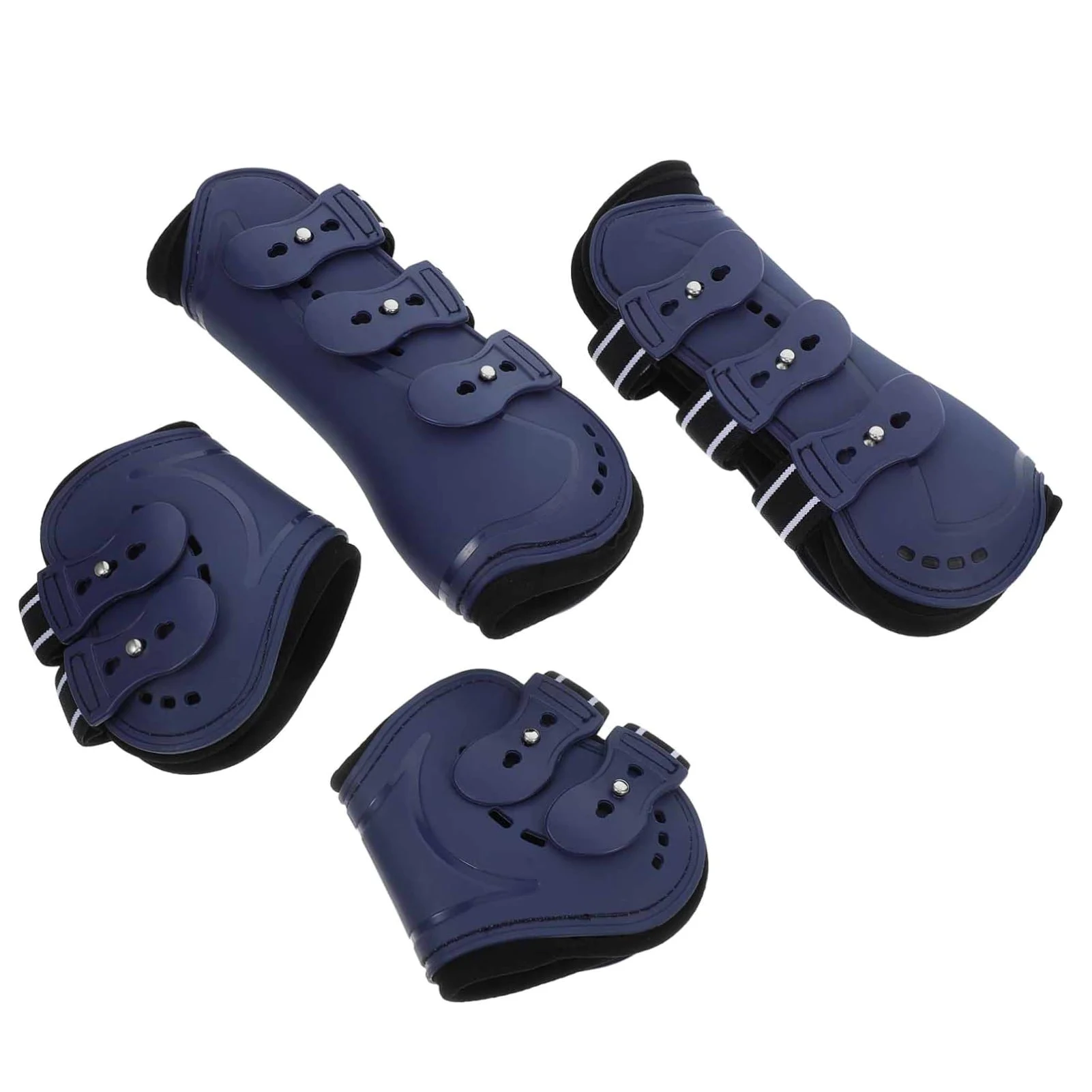 Toyvian 4piezas Botas para Tobillos De Caballo De Pies Reutilizables para Patas De Caballo Botas Ortopédicas para Tendones Entrenamiento Ecuestre