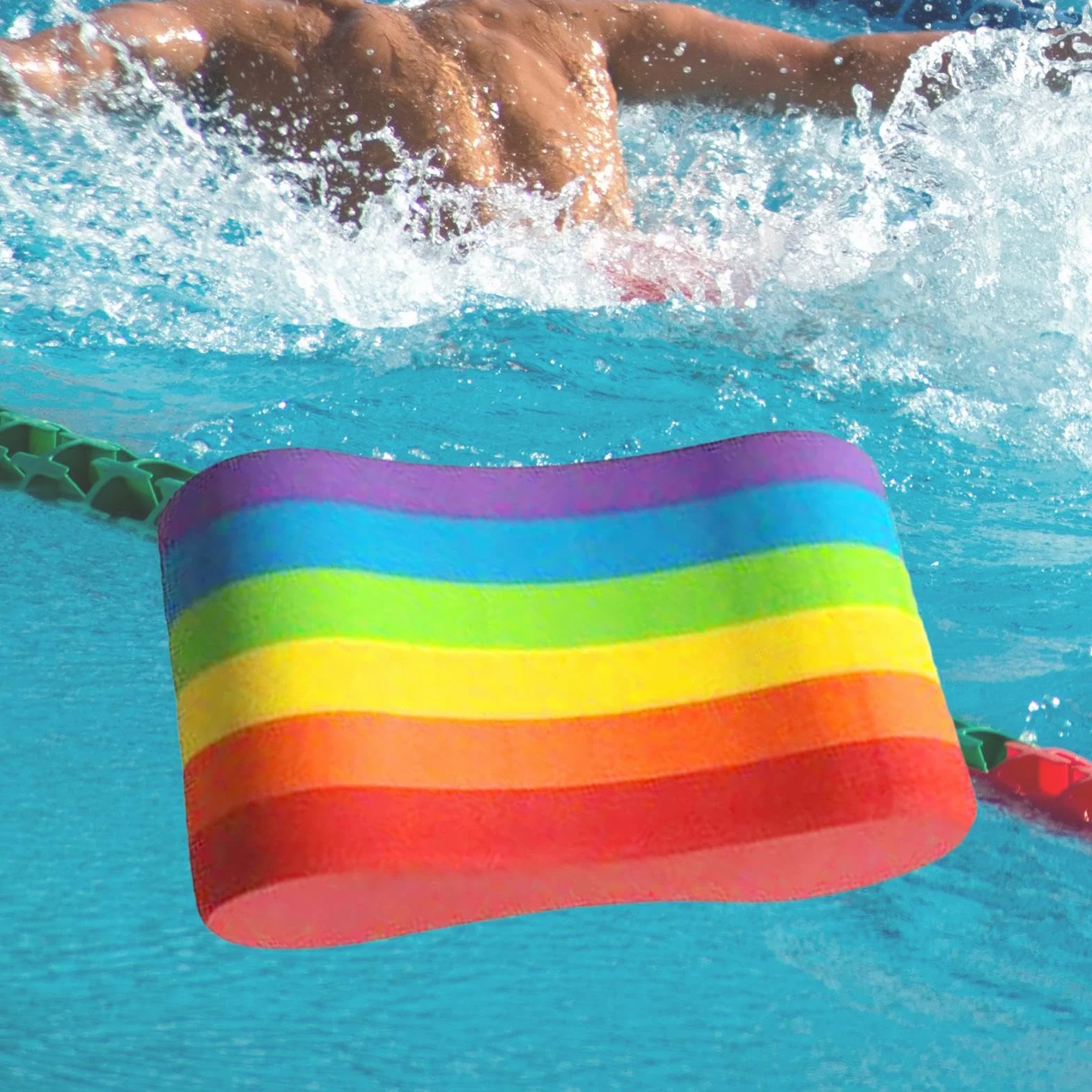 Perfeclan Pull Buoy Flotador Entrenador Natación Espuma Piernas Caderas Soporte Ayuda Piscina Principiantes Adultos Arcoíris