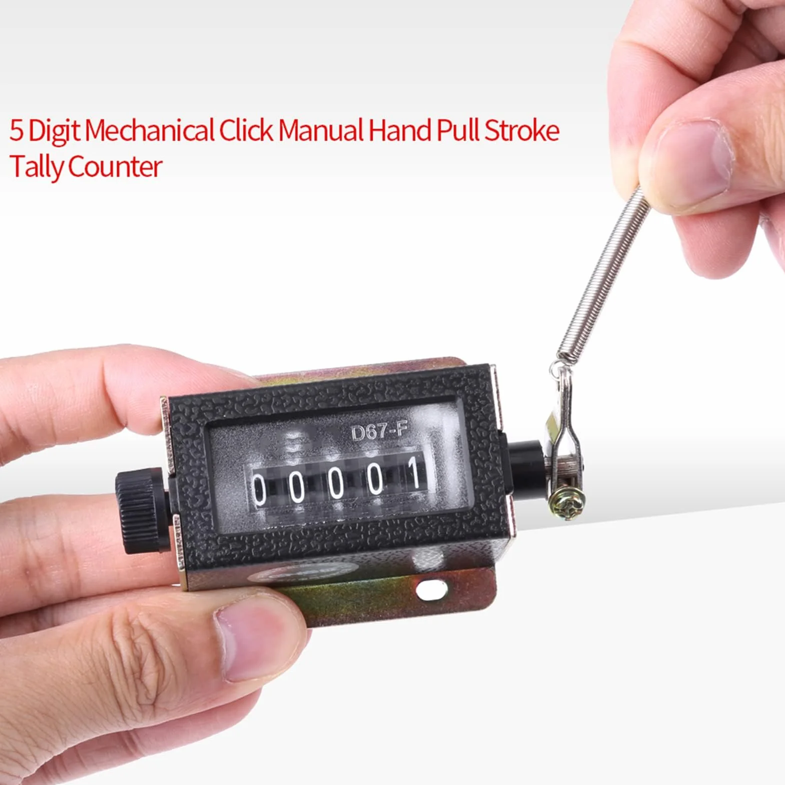 Contador Mecánico de 5 Dígitos Manual Restablecible D67-F