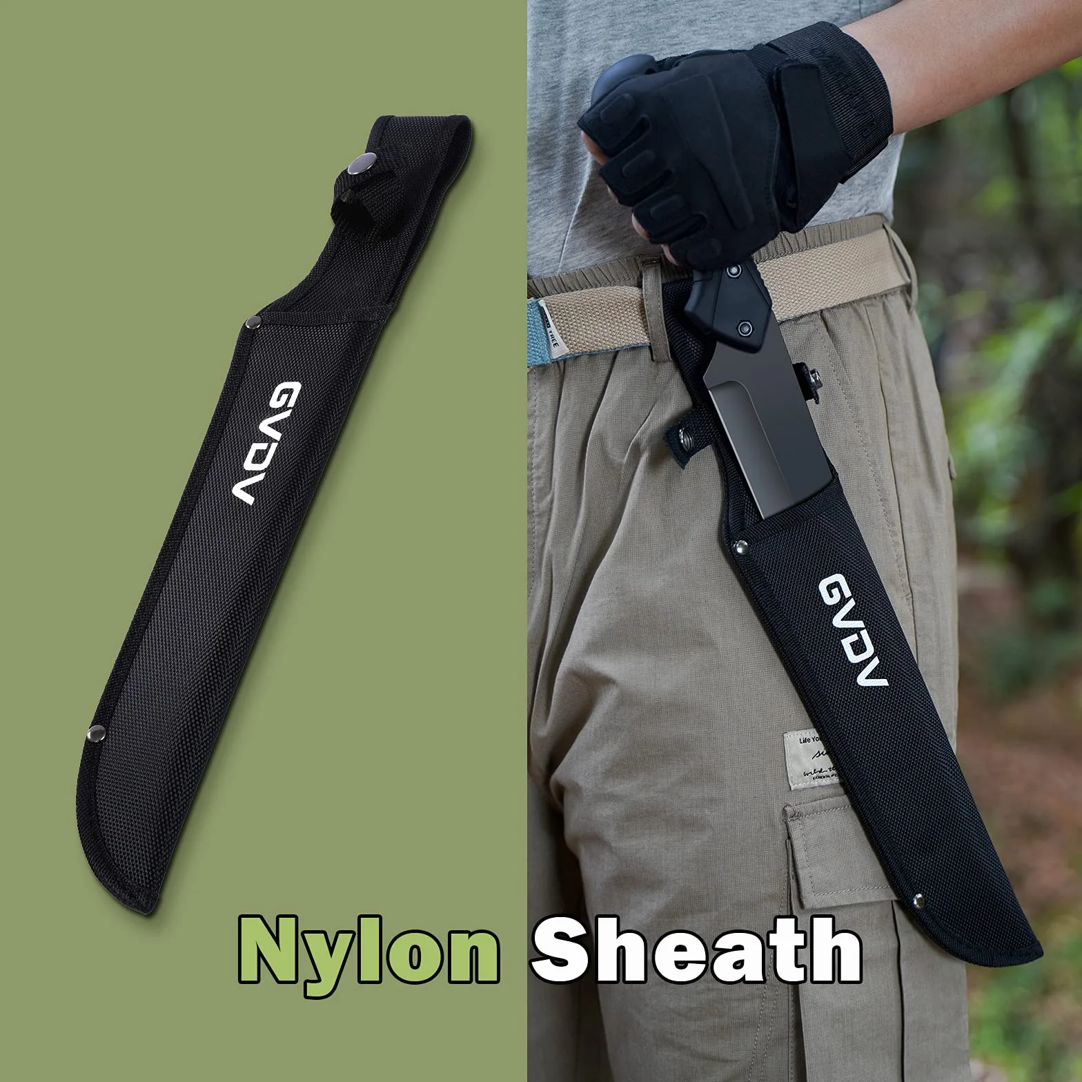 GVDV Cuchillo de Hoja Fija Tanto para Caza y Supervivencia con Funda