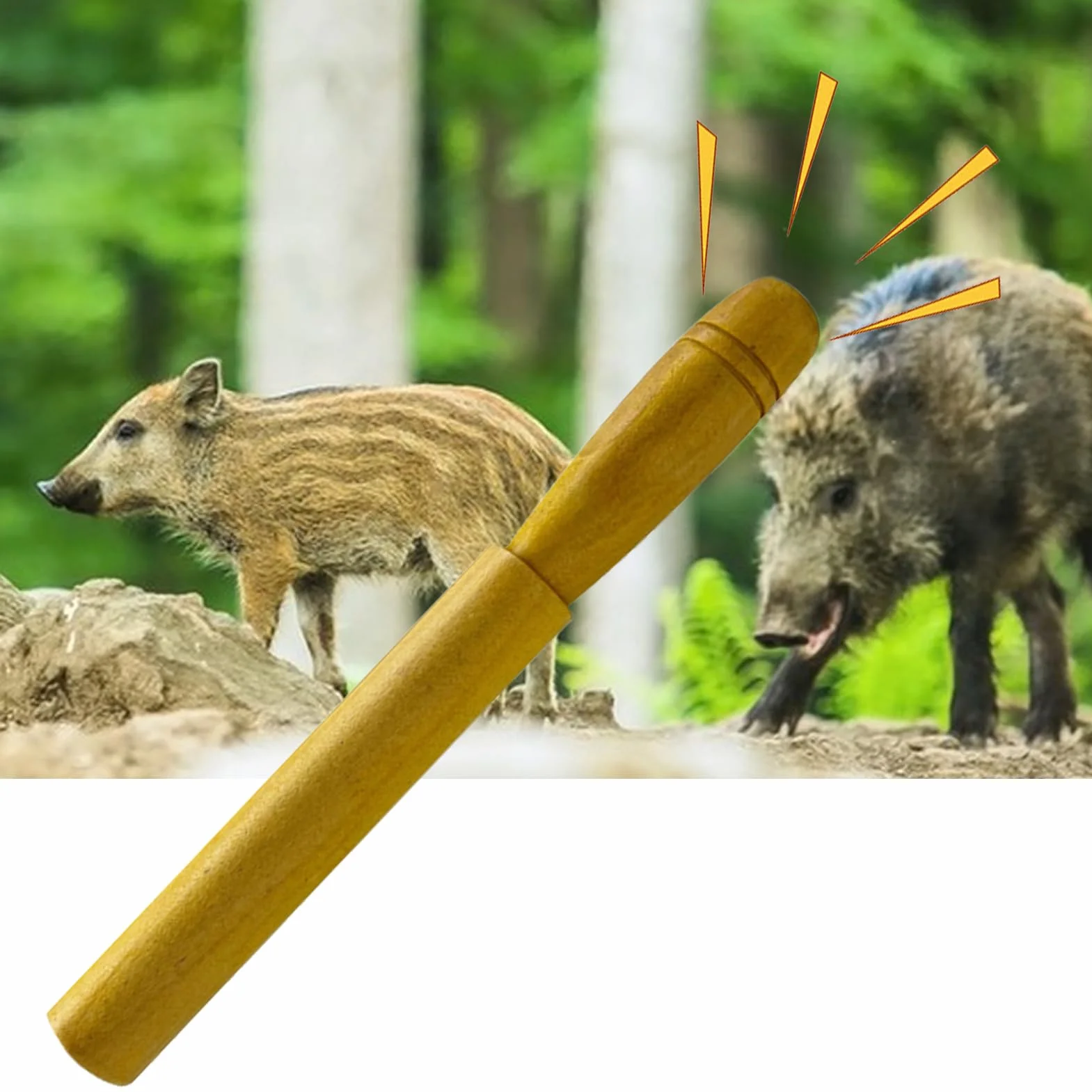 Llamador De Jabalíes para Caza - Silbato De Madera con Sonido Natural