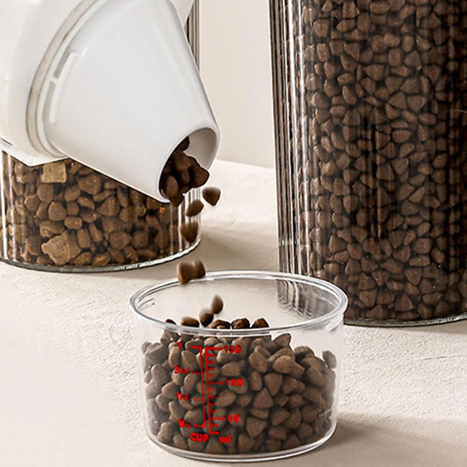 Contenedor de comida para gatos – Contenedor hermético de almacenamiento de alimentos para perros – Dispensador hermético de gran capacidad, suministros para mascotas, accesorios de cocina para