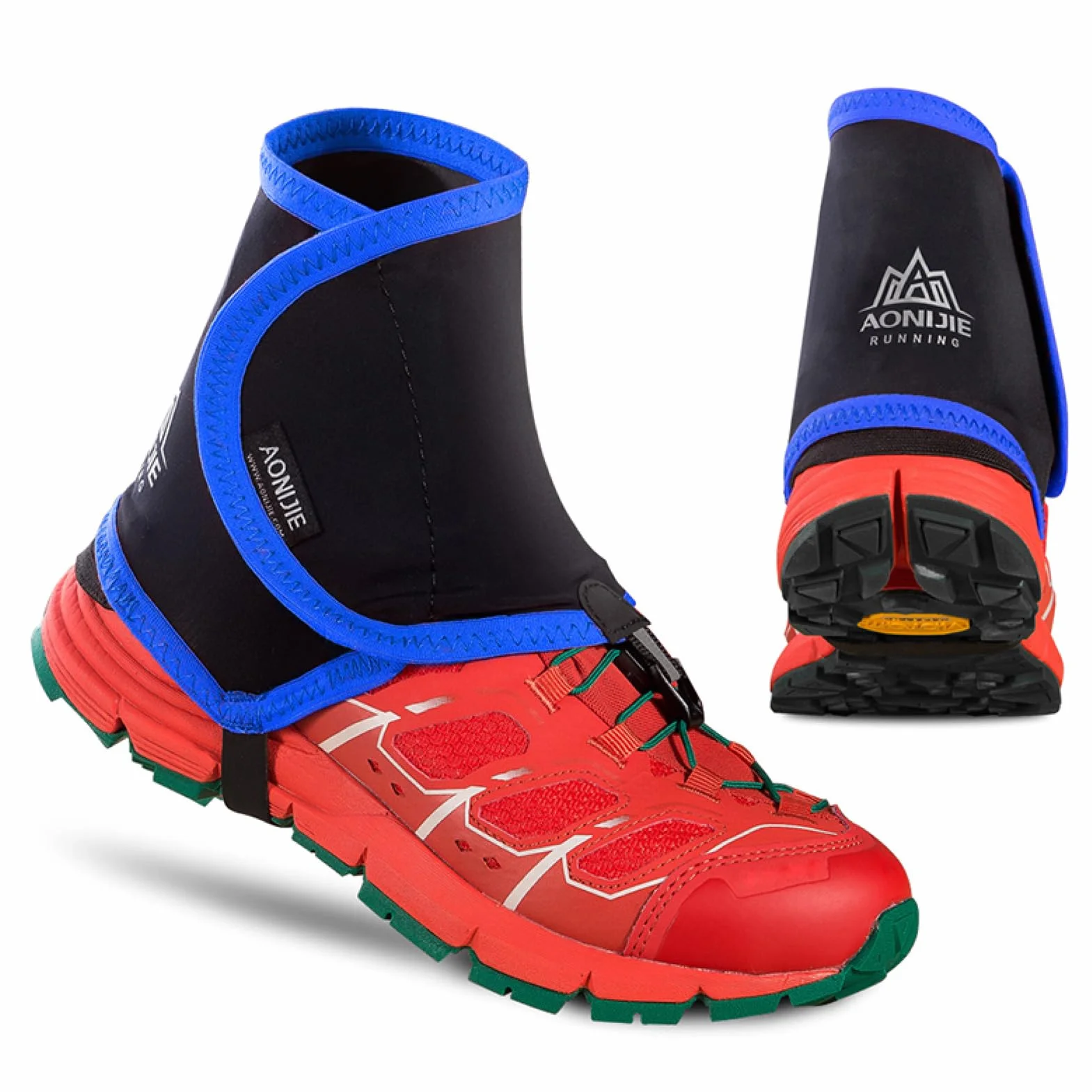 Azarxis Polainas de Senderismo Impermeables Trail Gaiters Fundas Protección de Piernas Azul S/M