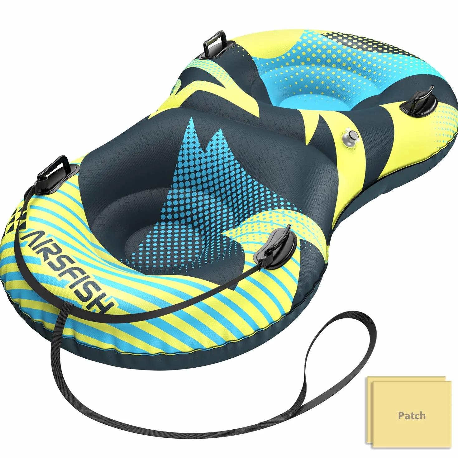 Tubo de Nieve Inflable con Línea de Remolque, Cubierta Duradera, Resistente al Desgaste y Heladas, Trineo Deportivo de Invierno para Niños y Adultos