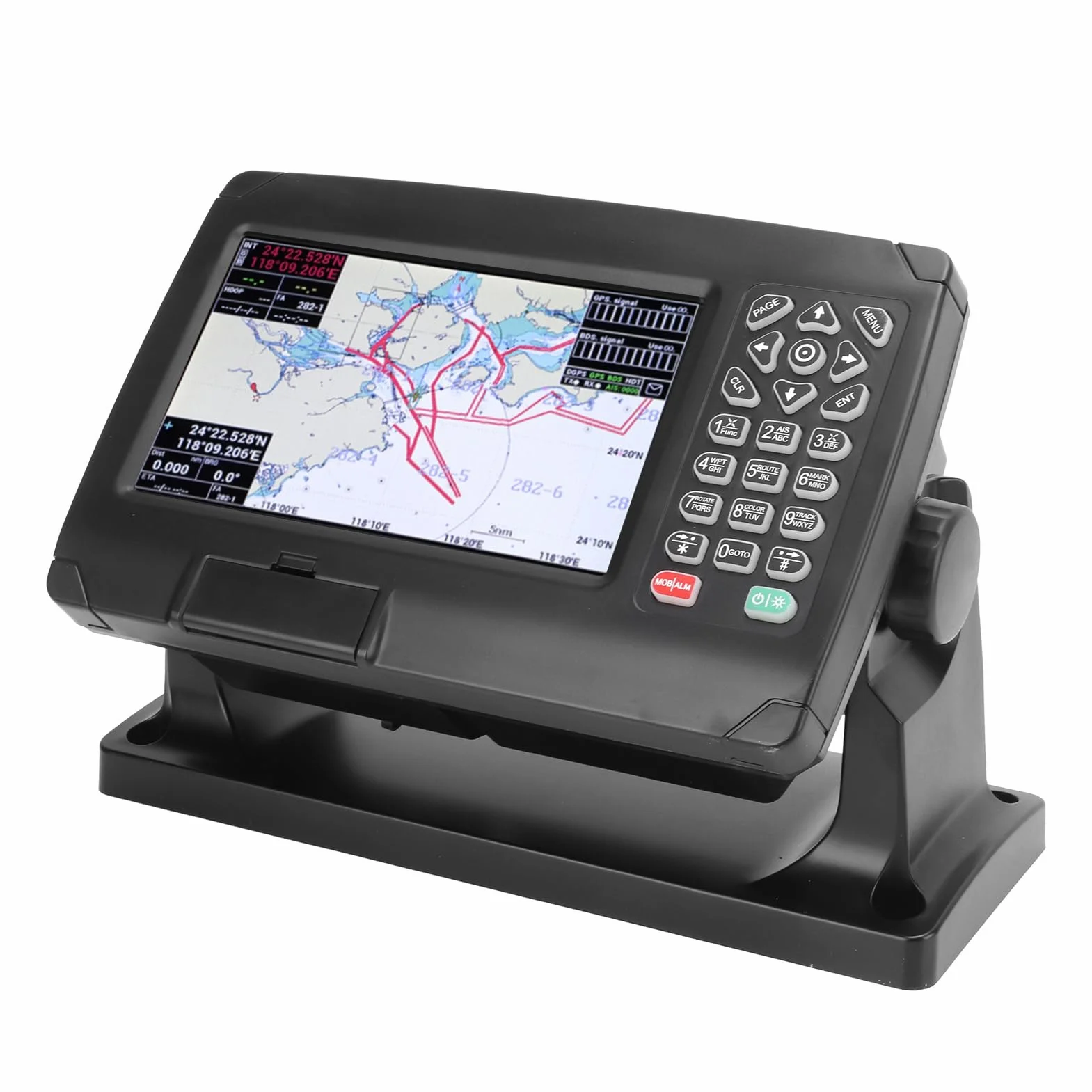 Ymiko GPS Chart Plotter Navegador Satelital Marino IPX6 Impermeable