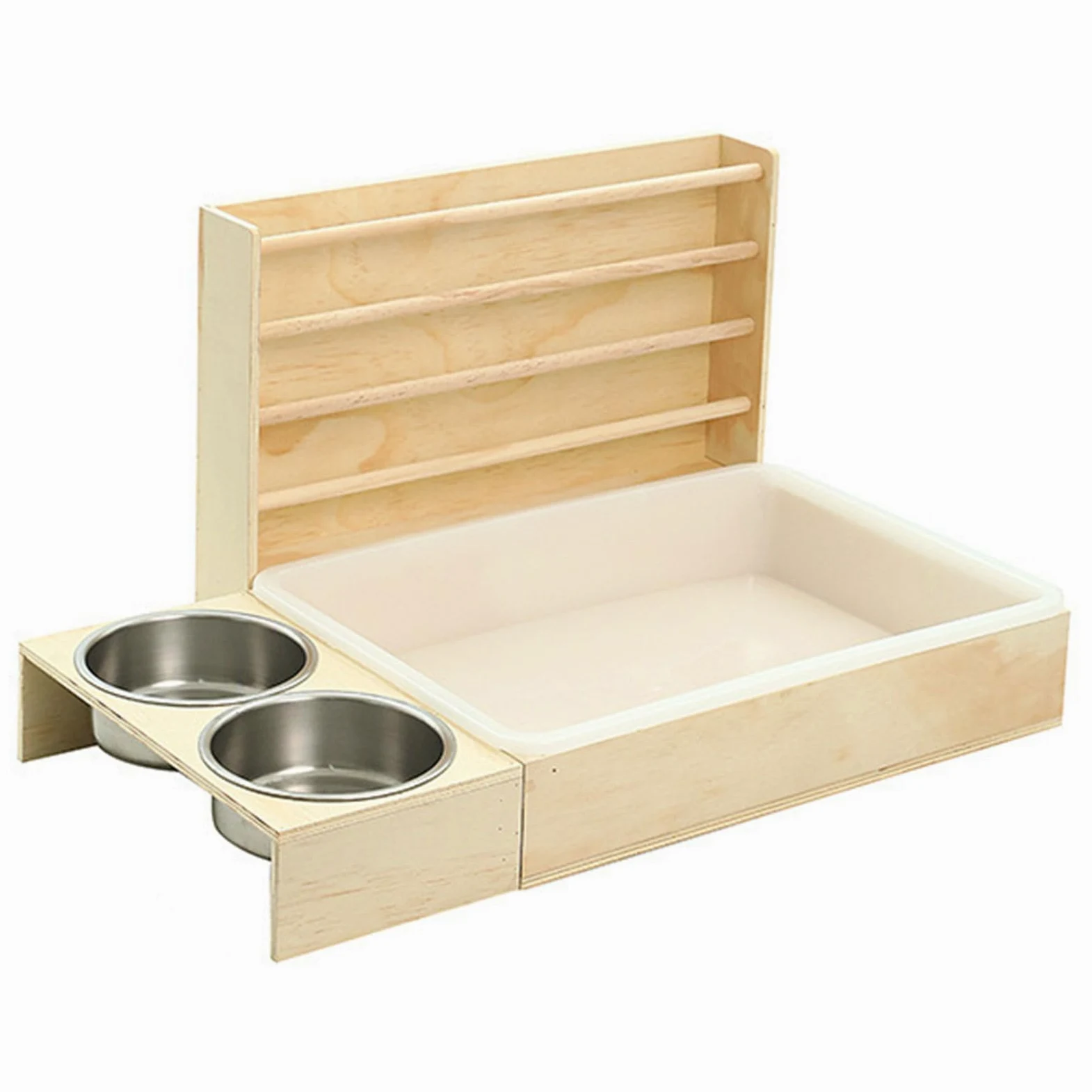 Comedero de metal, base antivuelco y diseño de rejilla abierta, cuenco de alimentación para animales pequeños, cobayas, heno, con diseño de rejilla abierta