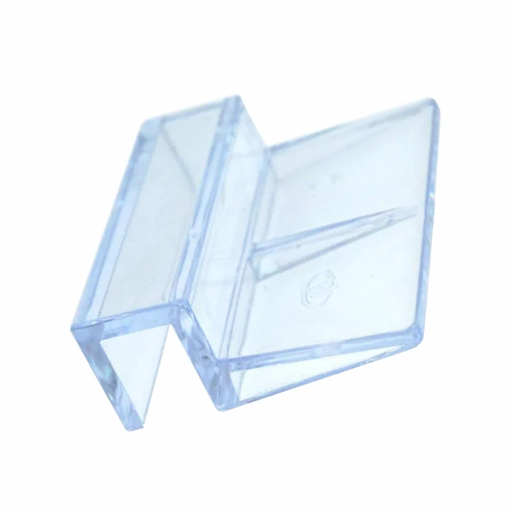 4 soportes de plástico transparente para acuario, cubierta de cristal, accesorios para acuario