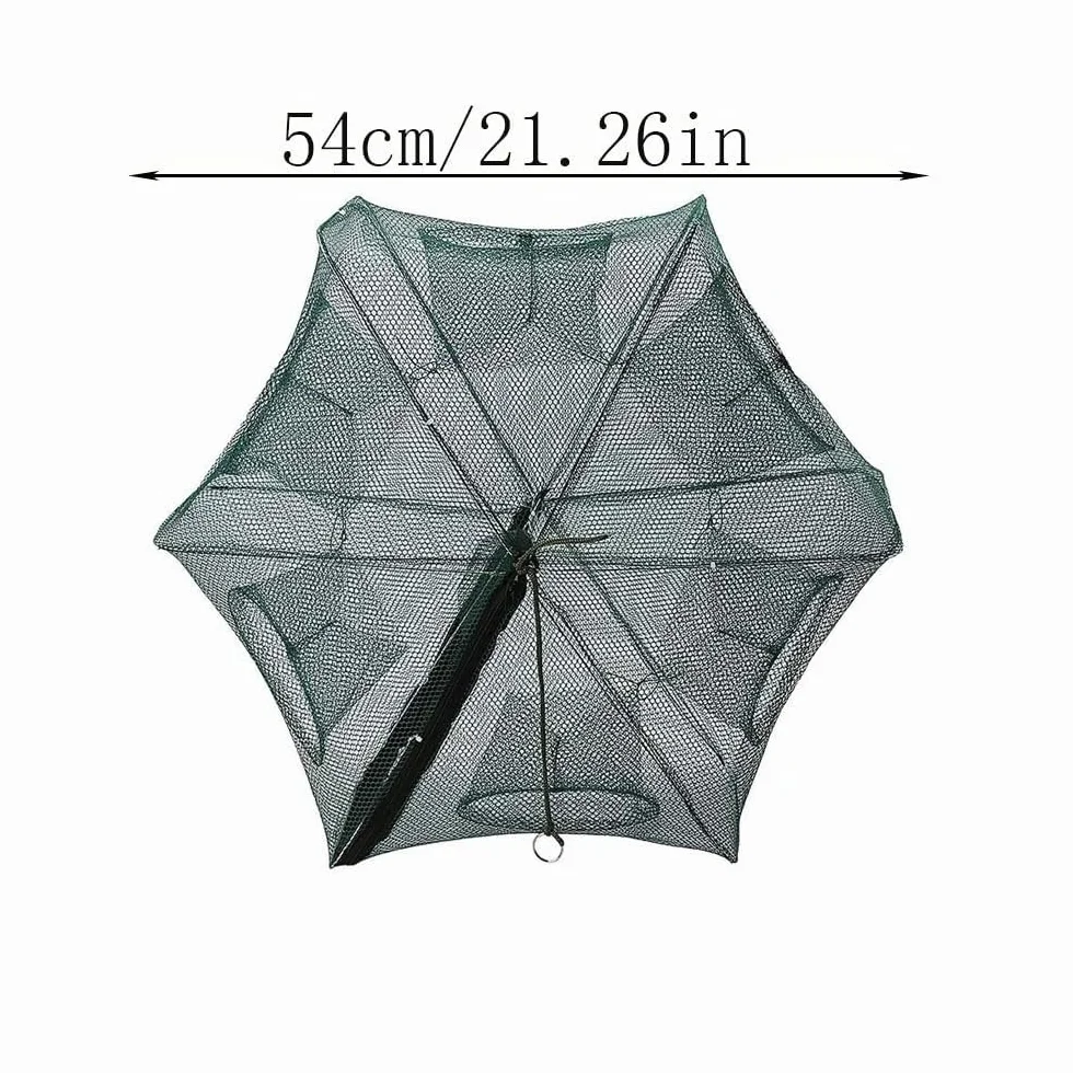 Red de Pesca Plegable de 6 Agujeros para Peces, Gambas y Cangrejos