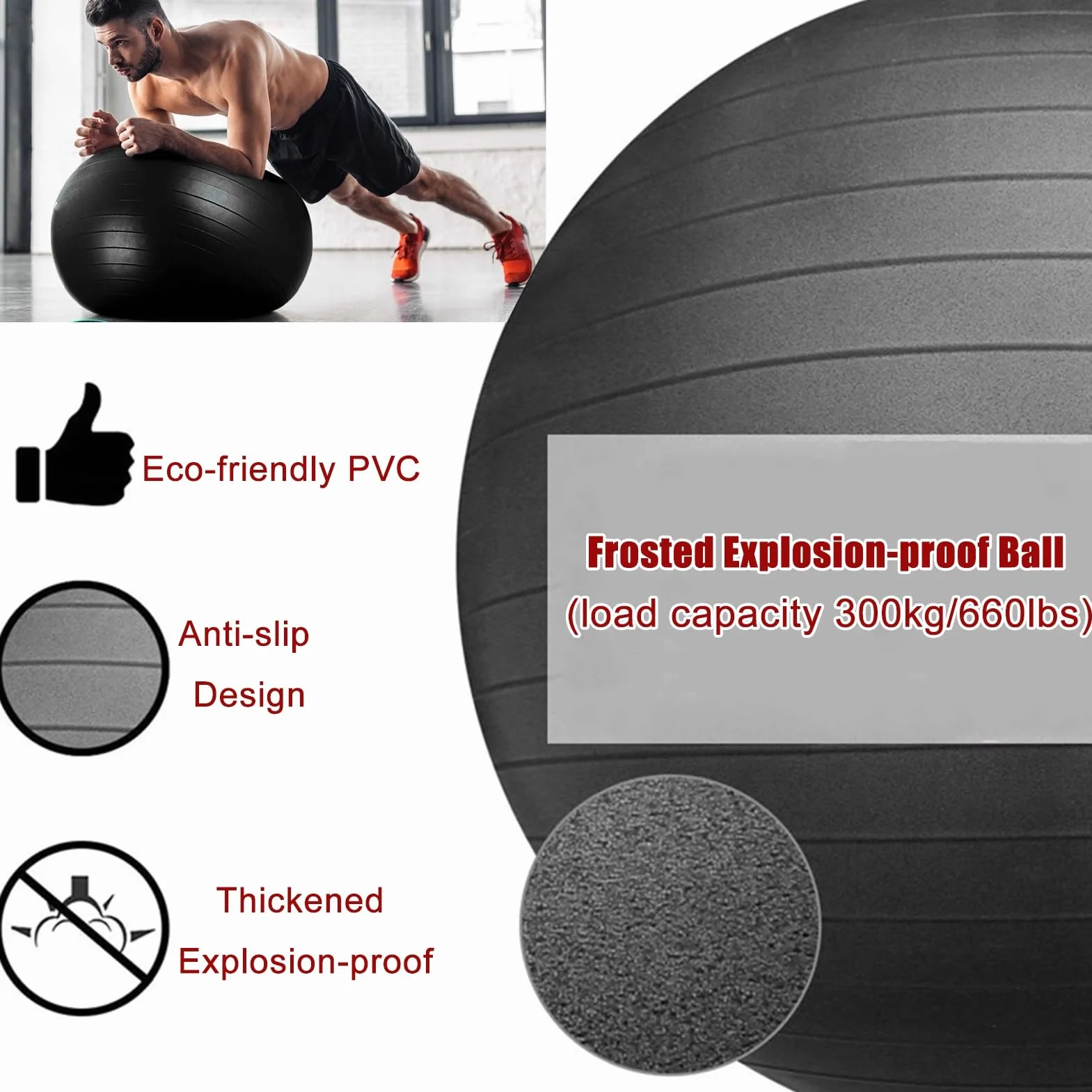 Silla Ergonómica de Yoga con Bola Anti Estallido para Oficina