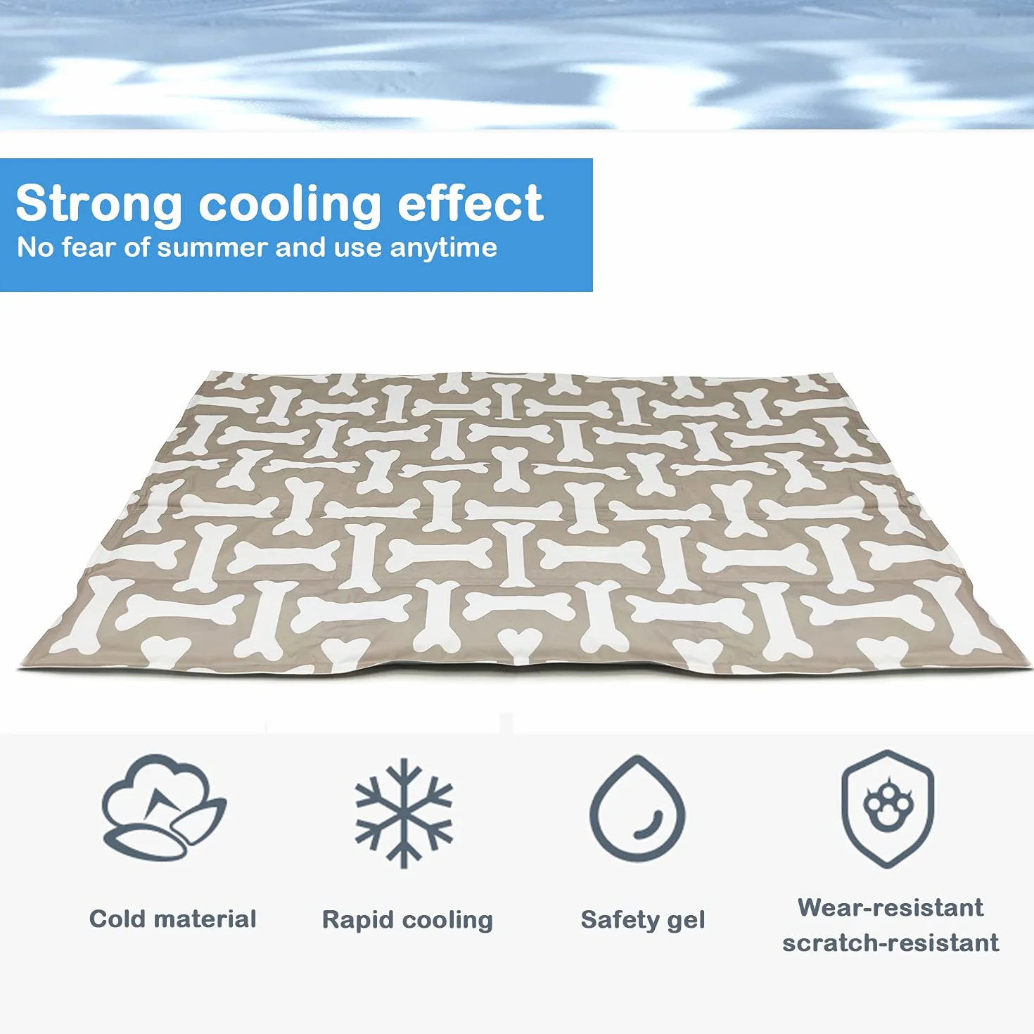 Alfombrilla Refrescante para Perros Gatos Alfombra de Enfriamiento Manta Auto Refrigerante Mascotas Ideal para Perros Gatos en Verano 3 Tamaños Color al Azar (S: 40x30 cm) BPS-5741