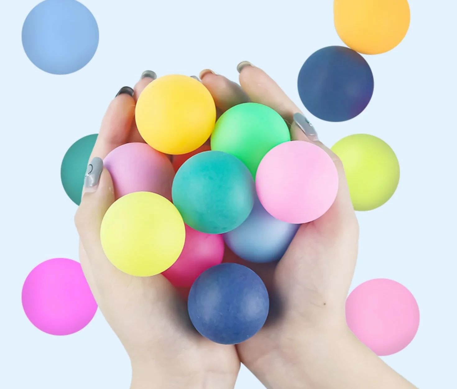 Pelotas de Ping Pong 50 Piezas 40 mm Plastico Estándar Mezcla de Colores