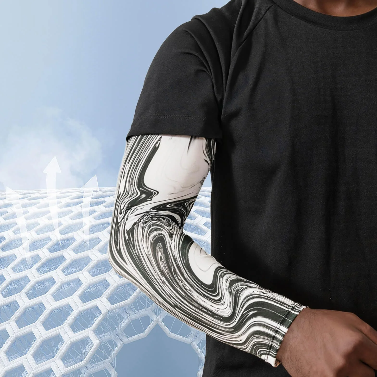 ArmSleeve Gaming Esport Cesta Armlinge Anti Schweiß Superlight Tattoo Blanco Negro Sommer Herren Damen