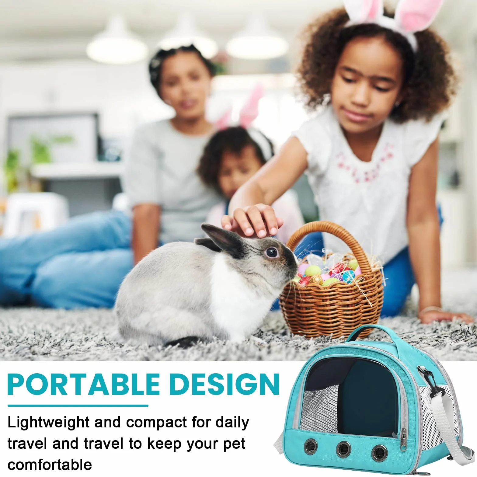 Transporttasche Katze, Transporttasche für Katze Hund, Katzentransporttasche mit Schultergurt Transportbox für Katze Hund, Transportbox Kaninchen Katze, Tragetasche für Haustiere 30 * 27 * 21 CM