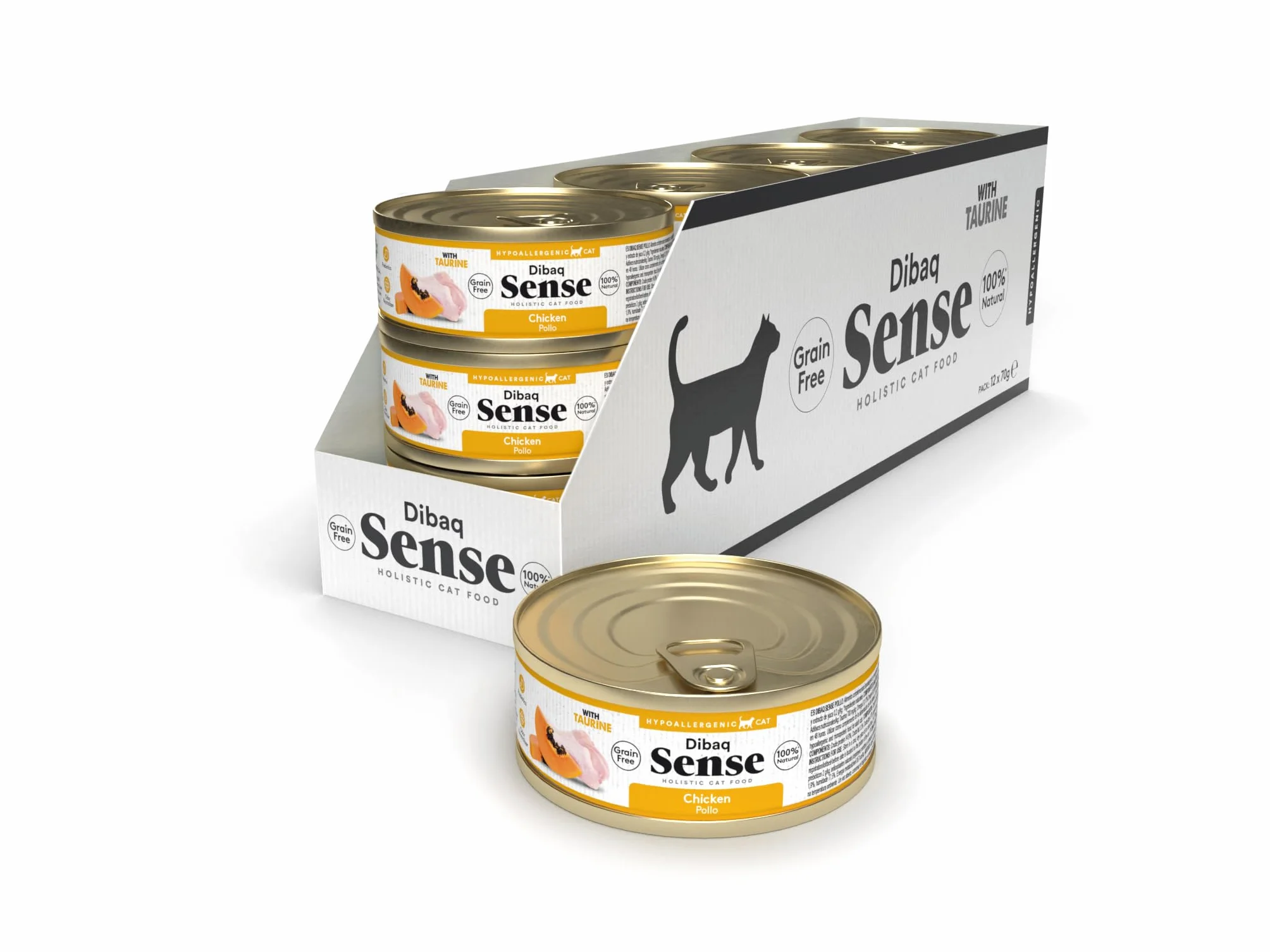Dibaq Sense Grain Free Pollo, 12 uds x 70 gr