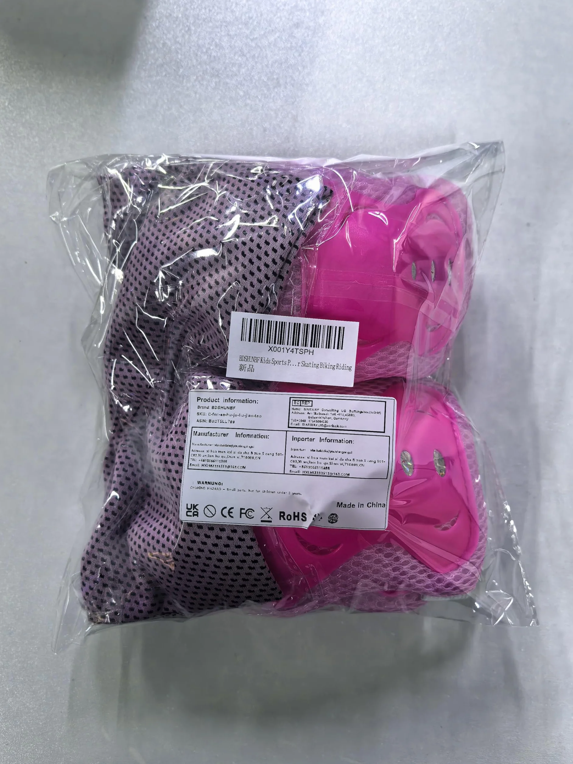 BDSHUNBF Set 6 Piezas Protecciones Patines Niño Niña Rodilleras Coderas Muñequeras