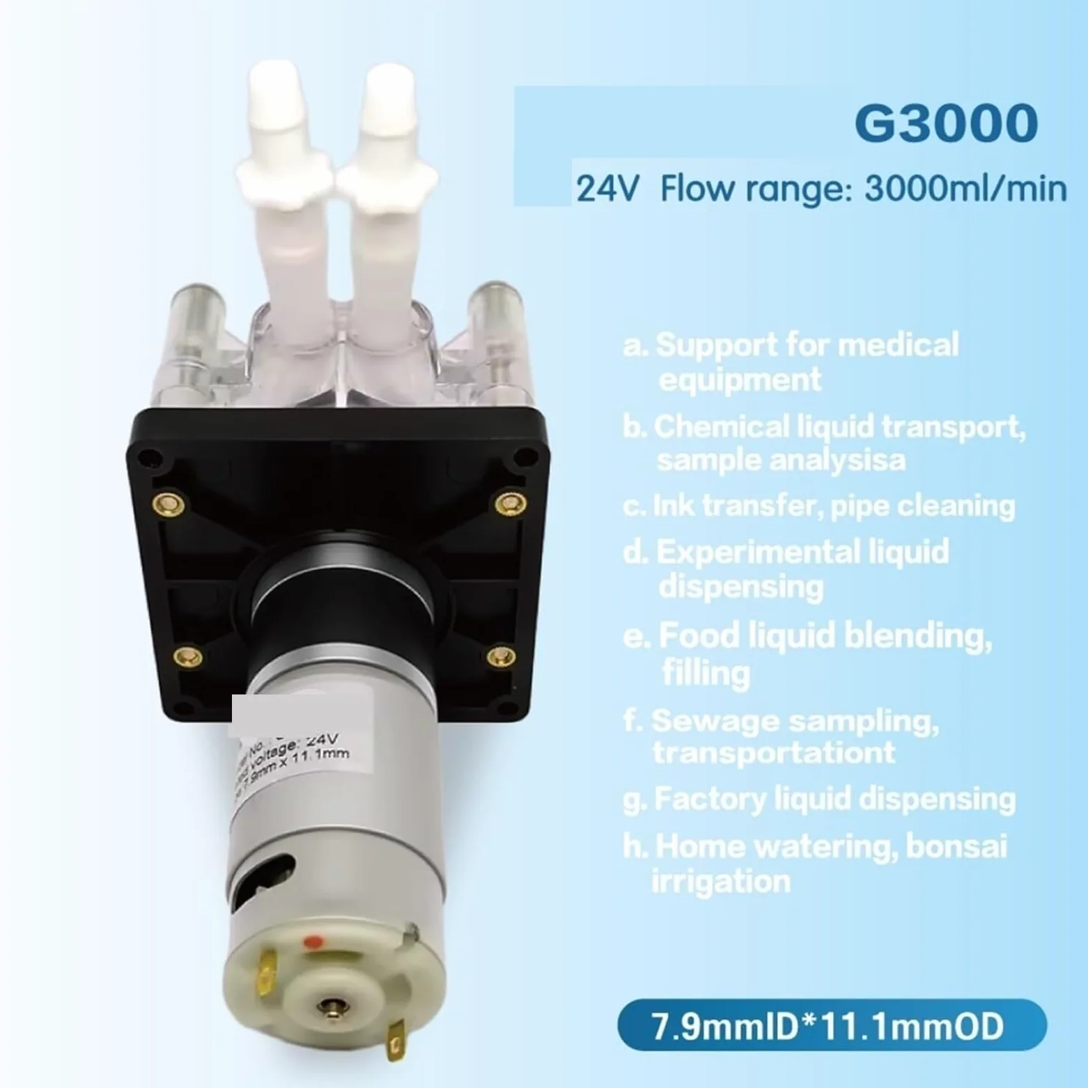 Bomba de agua, Bomba Peristáltica De Flujo 24V (3000ml/min), Autocebante Para Acuario, Cambio Automático Agua Y Transferencia Química Laboratorio,para grifo de agua
