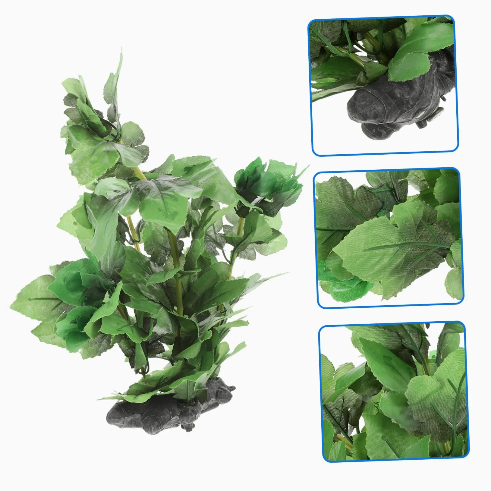 YARNOW 4 Piezas Pecera Plantas Acuaticas Planta De Acuario De Escritorio Peces De Acuario Estanque Auto Plantas Acuáticas Planta De Pecera Macetas De Tanques Bol Green El Plastico
