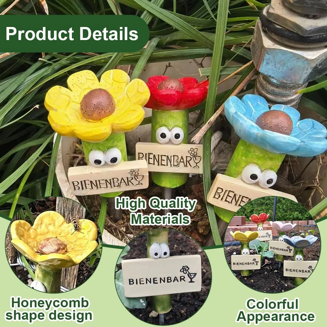 4 Piezas De Tazas Para Insectos Abejas, Bebedero Para Abejas, Bebederos Para Insectos, Decoración De Jardín, Criar Y Alimentar Abejas, Para Apicultores Y Amantes De La Jardinería