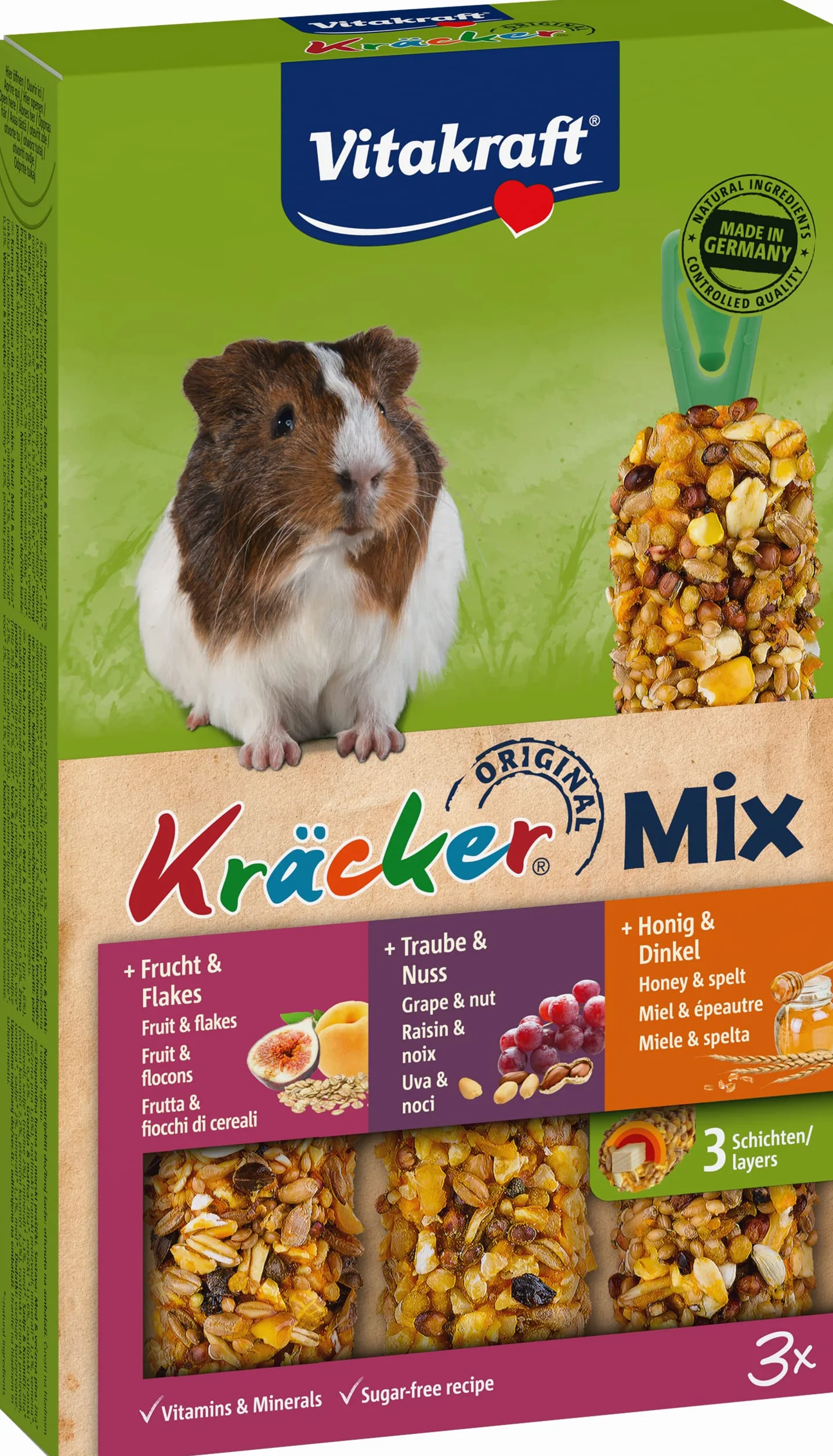 Vita Fuerza Kräcker Trio Mix 2 x paquete de 3 cobaya
